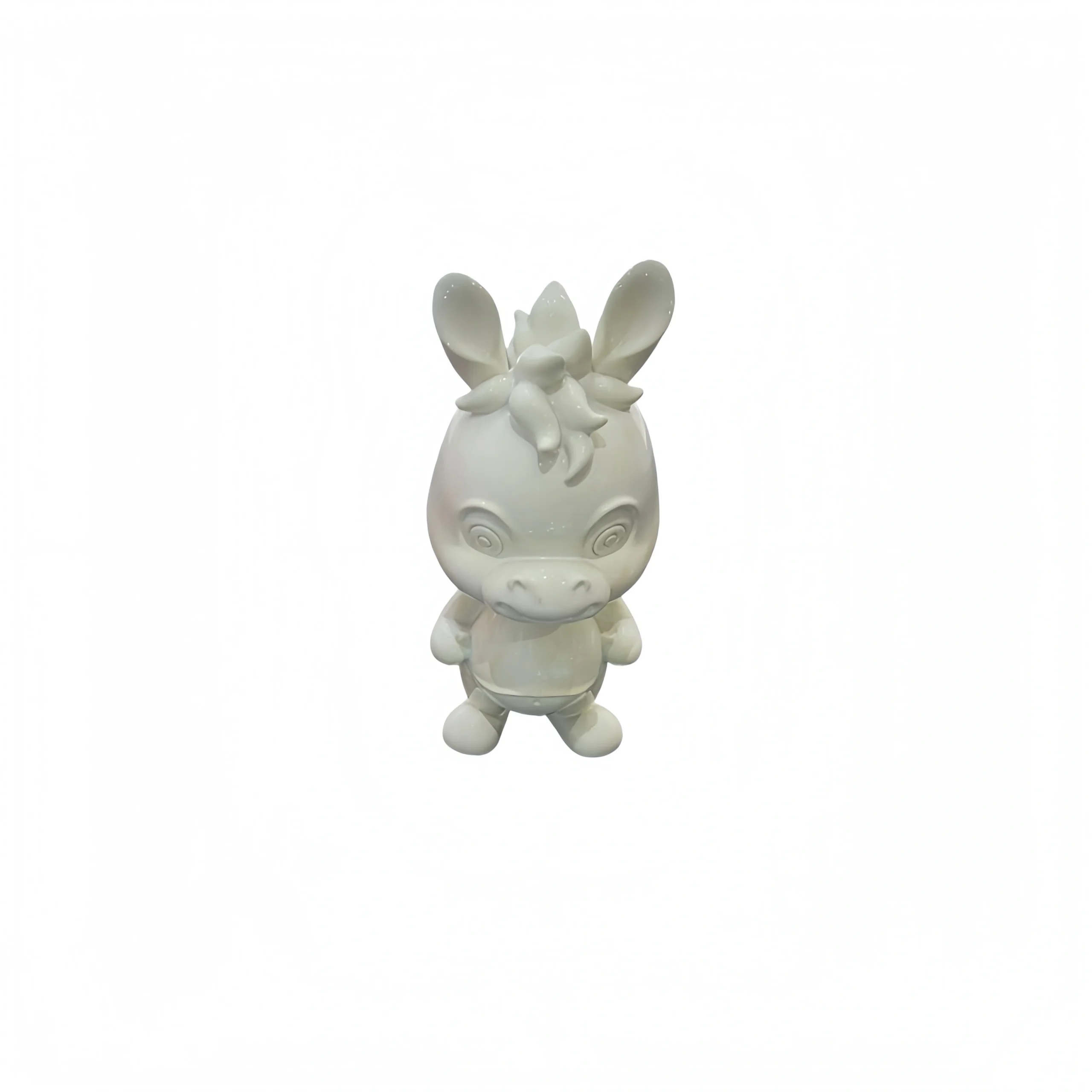 White Fiberglass Donkey