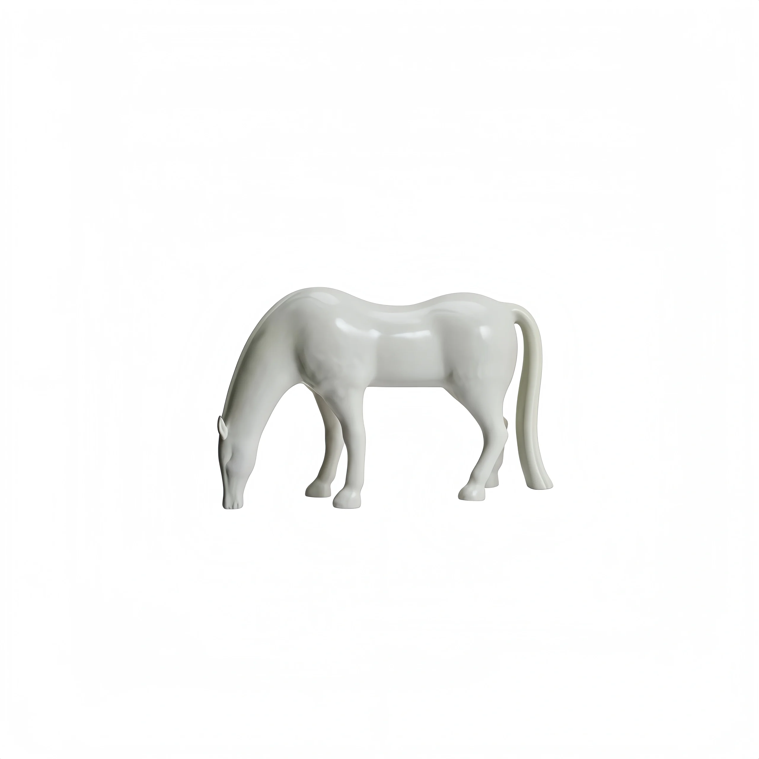 Ru-Style White Auspicious Horse Figurine
