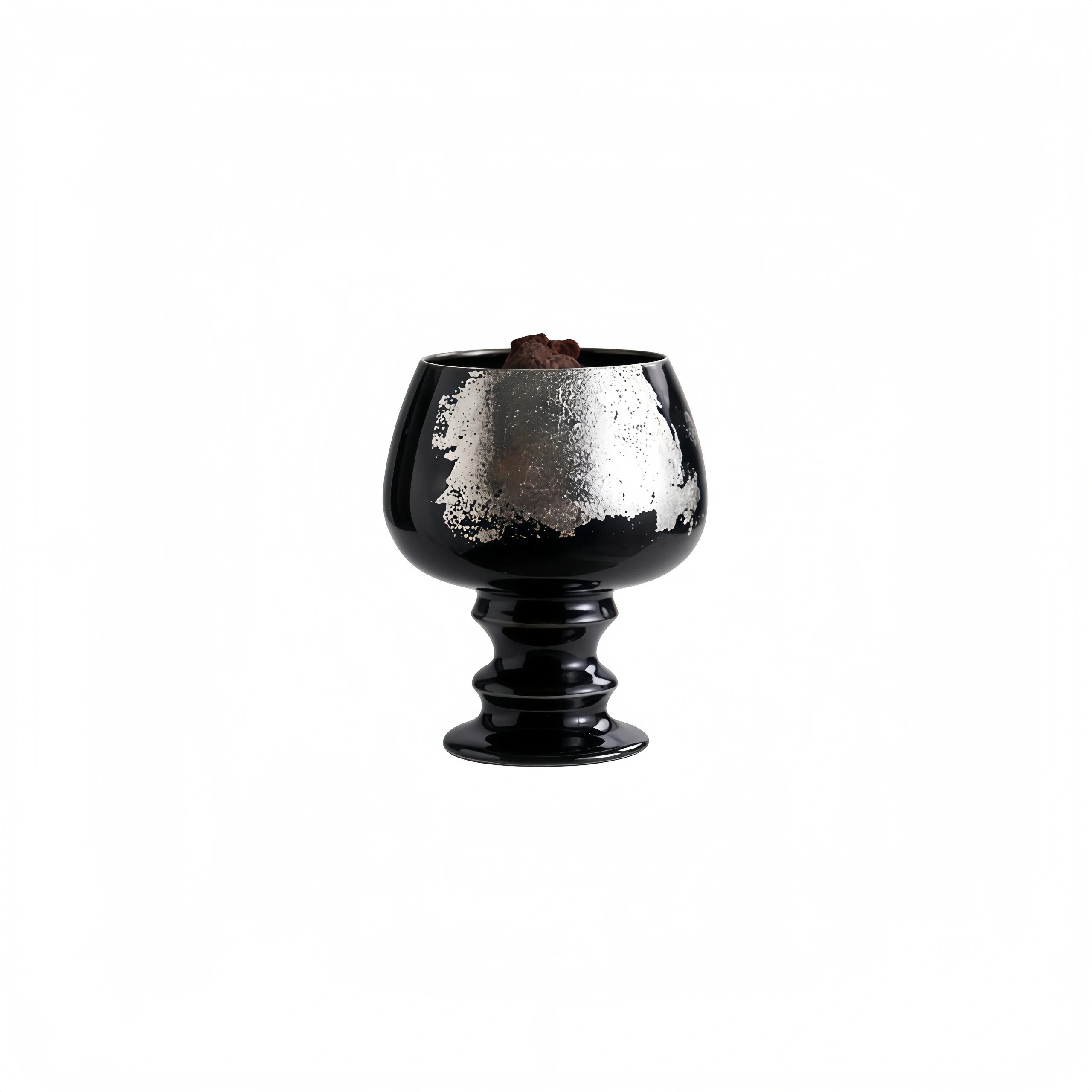 Silver-Leaf Pedestal Incense Burner (Sakura Scent)