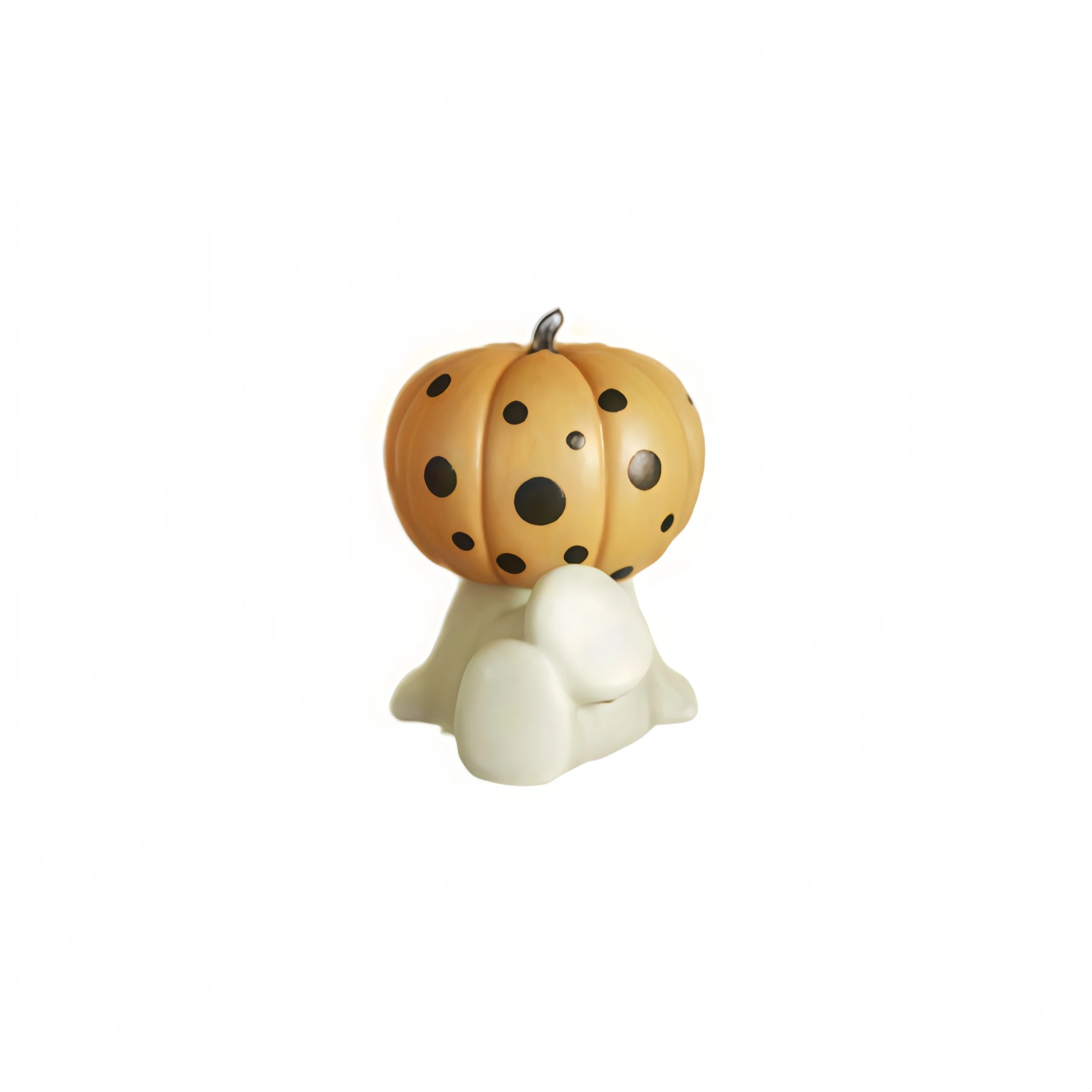 Artistic Orange Polka Dot Figurine