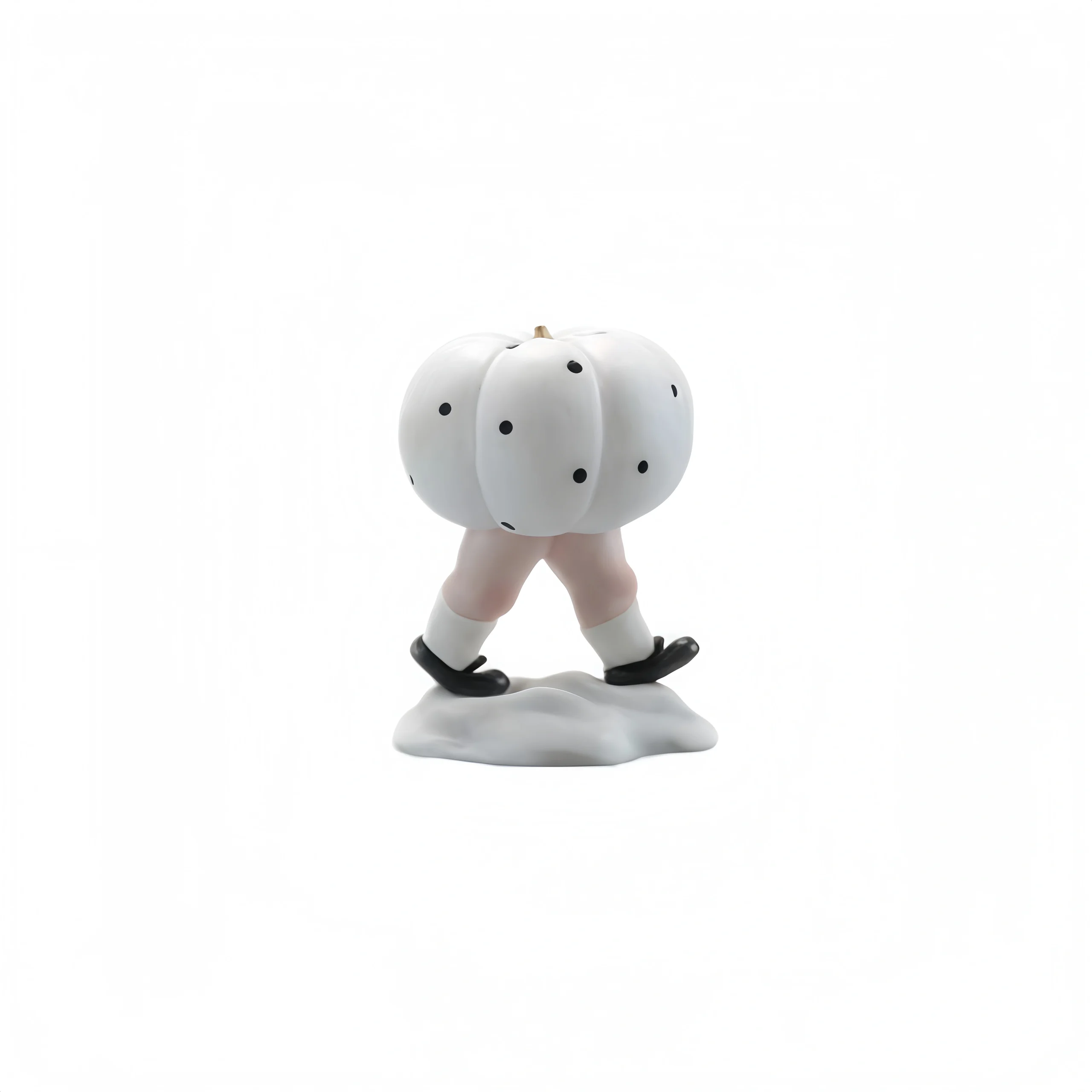 Artistic White Polka Dot Standing Figurine