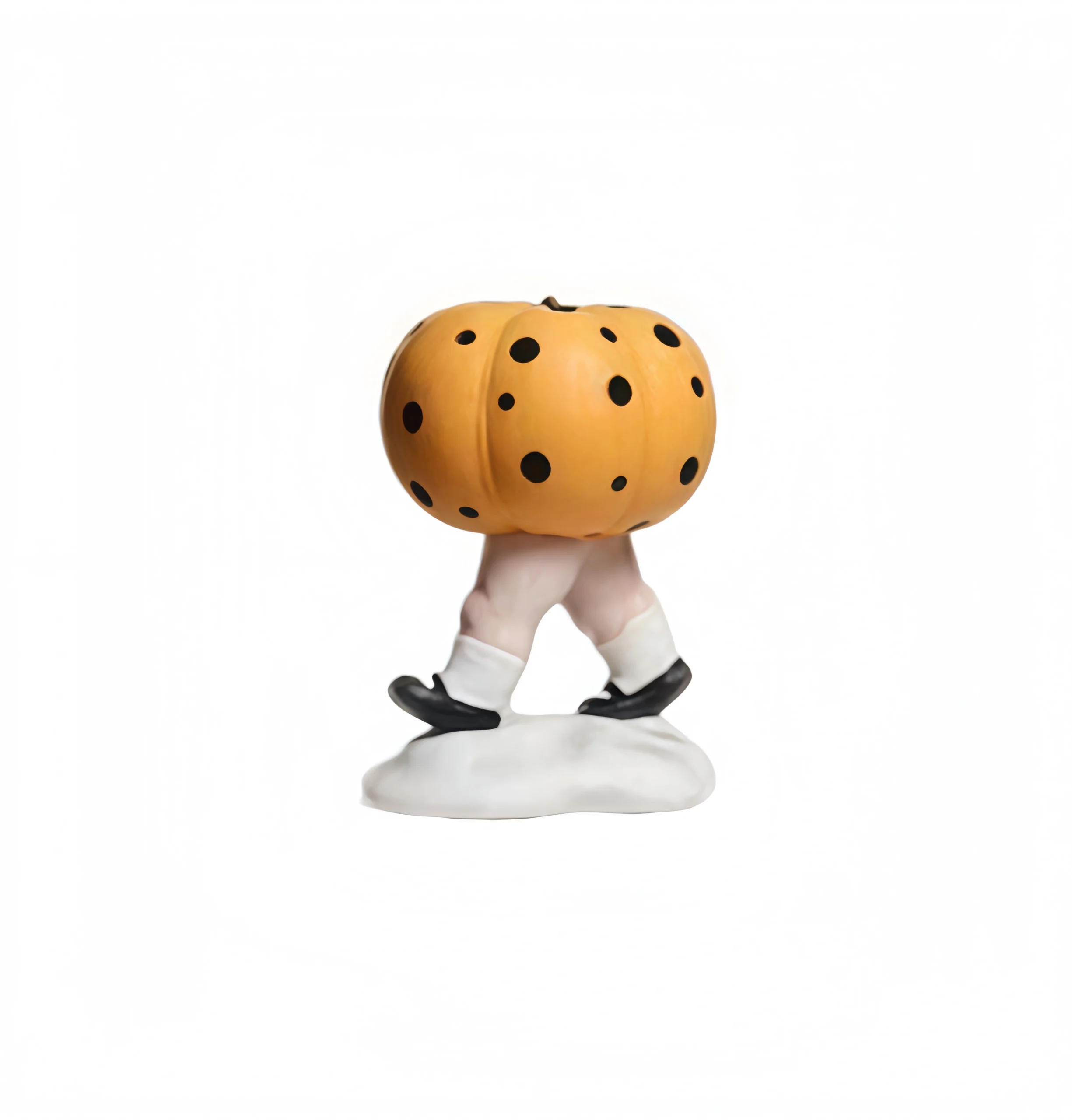 Orange Polka Dot Standing Art Figurine