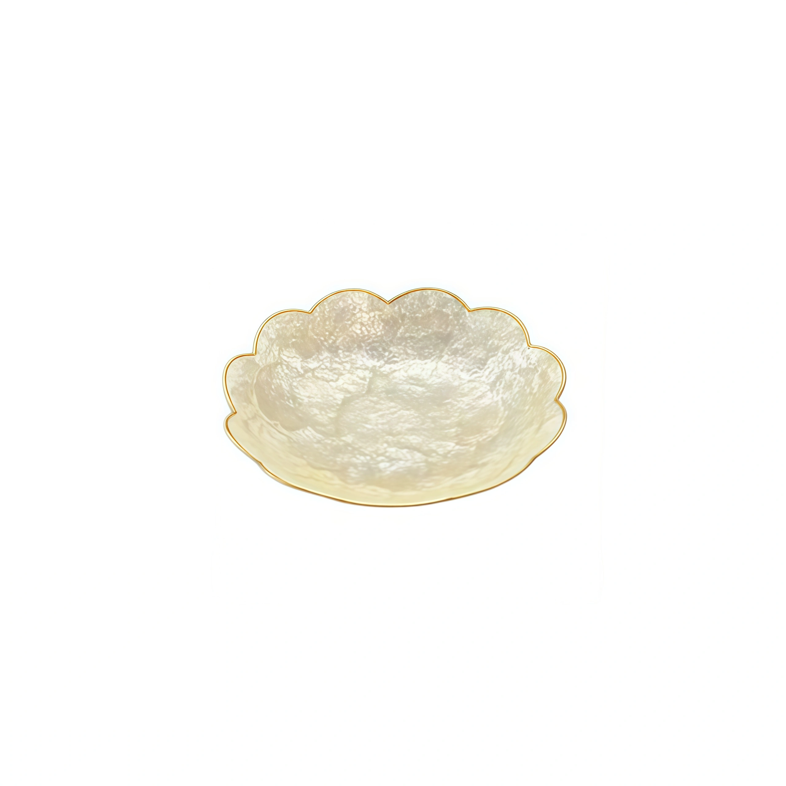 Cloud Shell - Imported Gold-Edged Pattern Bowl (Medium)