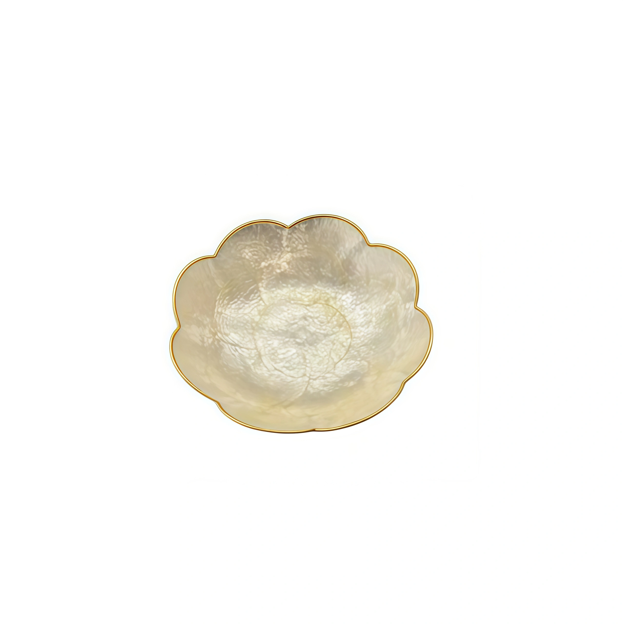 Cloud Shell - Imported Gold-Edged Pattern Bowl (Small)