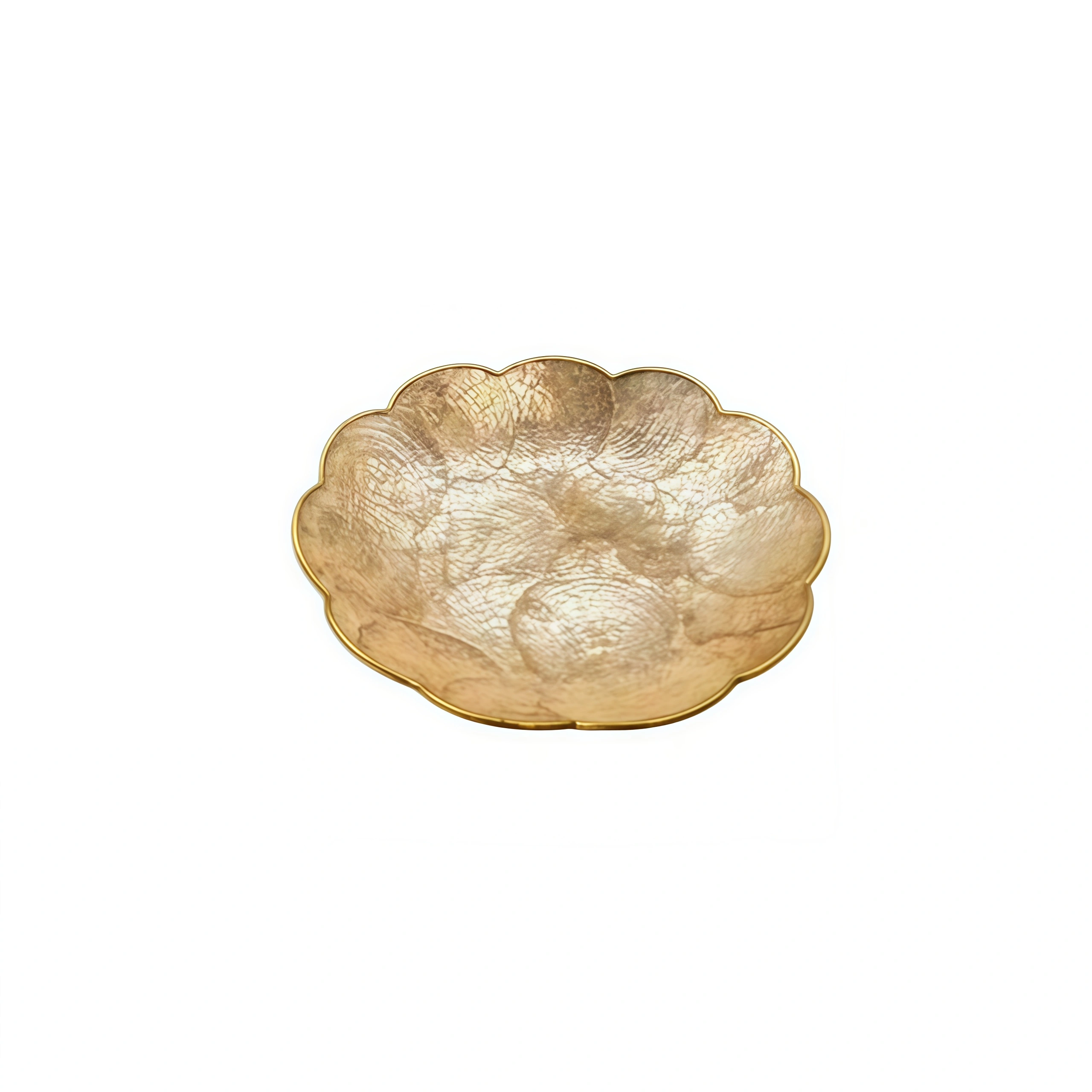 Gold Shell - Imported Gold-Edged Pattern Bowl (Medium)