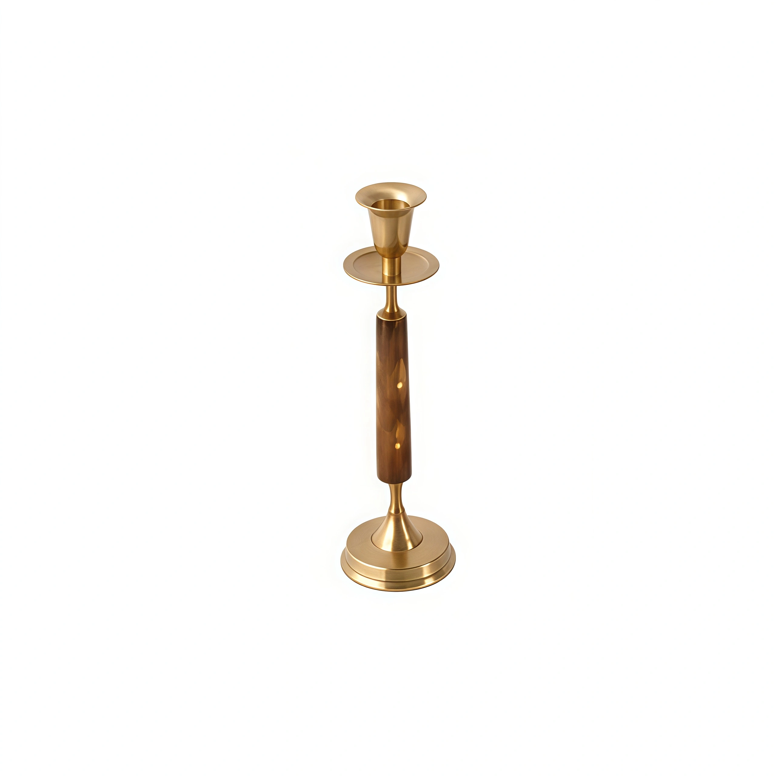 Bone & Brass Candle Holder