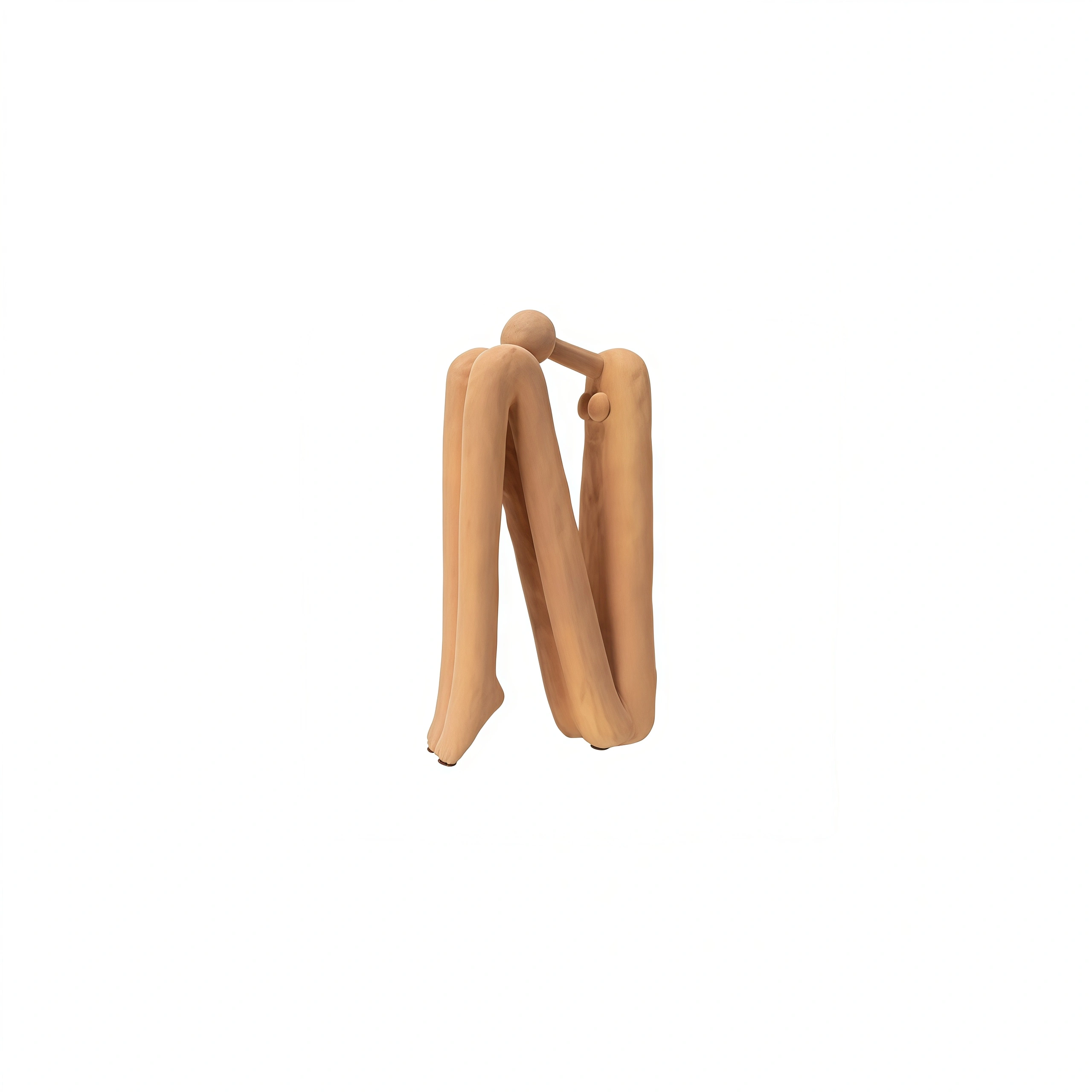 Kneeling Abstract Human Figurine – Sand Yell