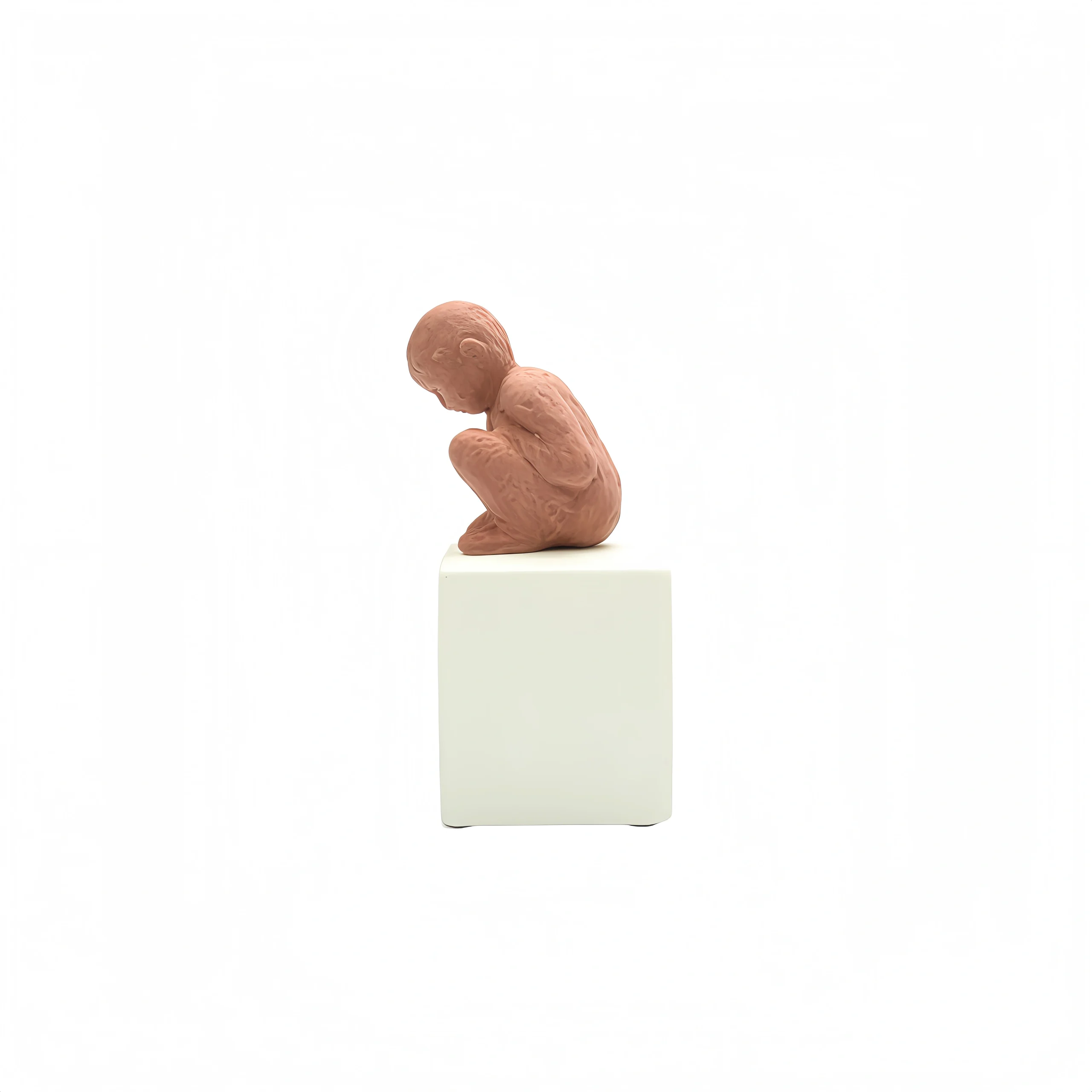 Squatting Playful Figurine – Reef Terracotta Red