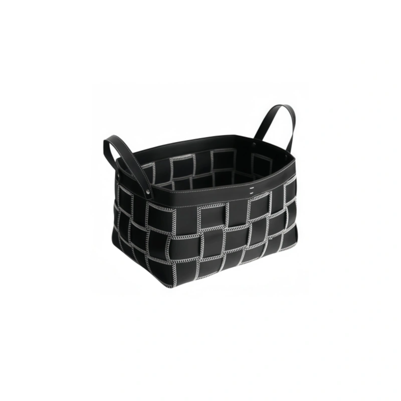 Black Woven Small Storage Basket