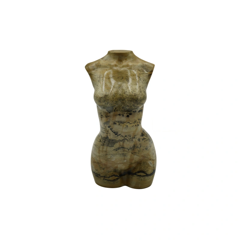 Chinese Painting Stone Human Figurine