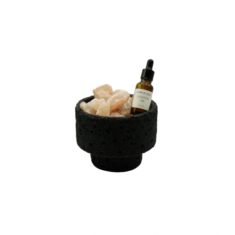 Volcanic Stone Straight Cylinder Black Diffuser Stone