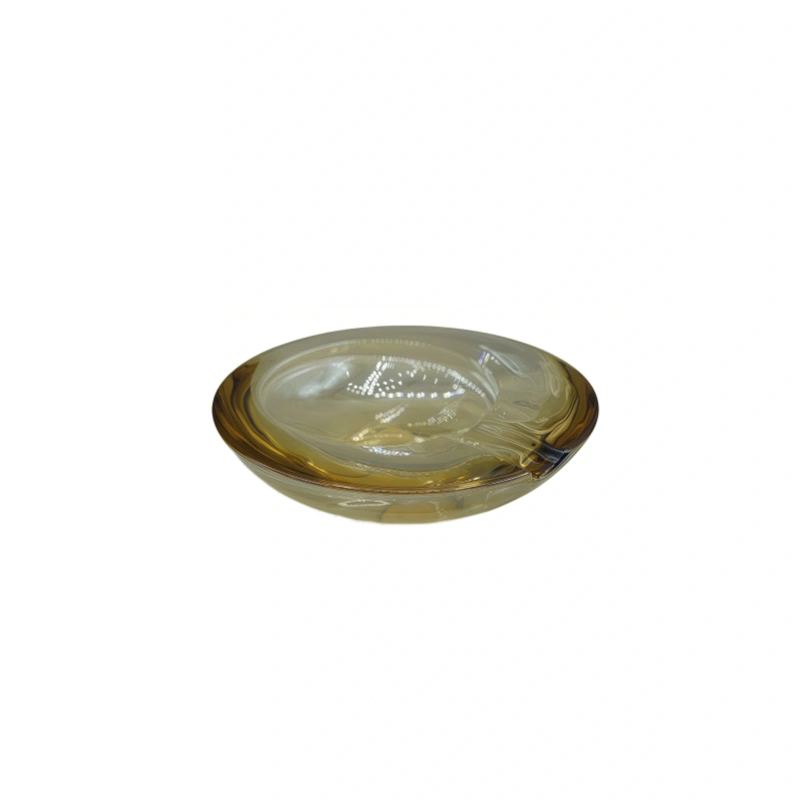 Amber Artificial Glass Ashtray Small Size