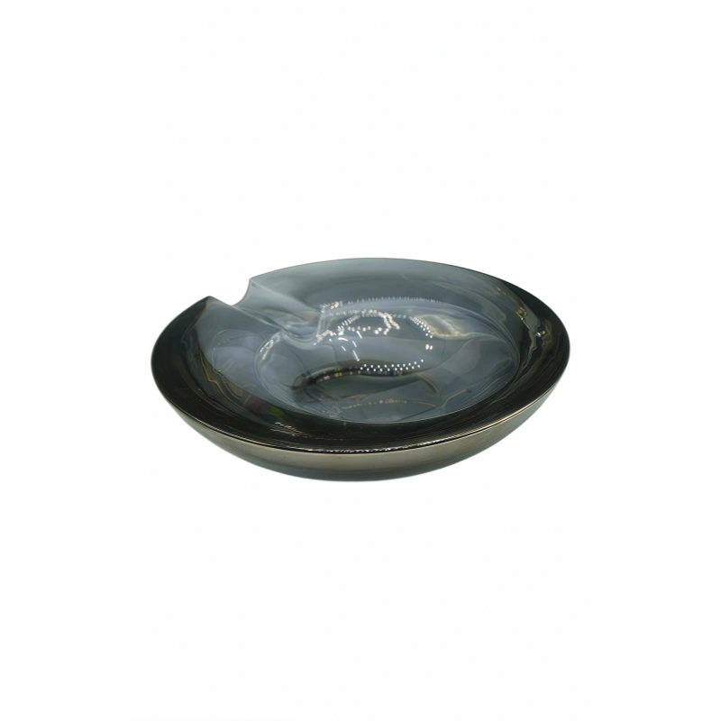 Black Artificial Glass Ashtray Large Size