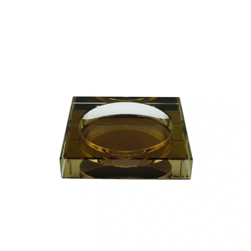 Large Square Crystal Ashtray