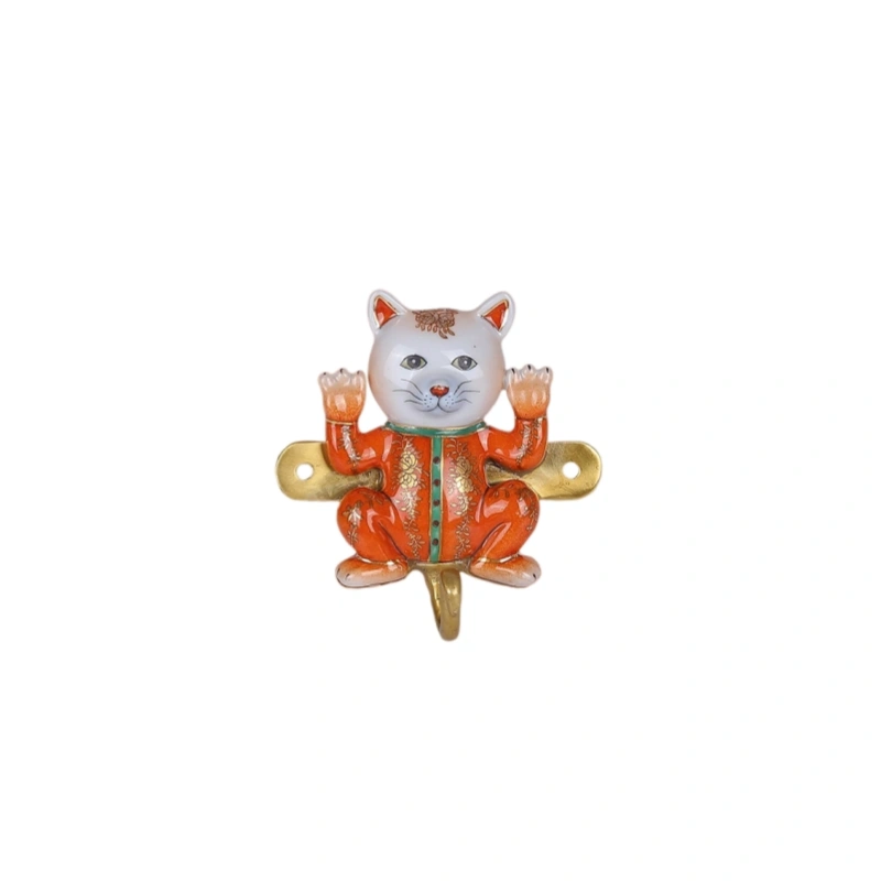 Lucky Cat Wall Hook (Red)