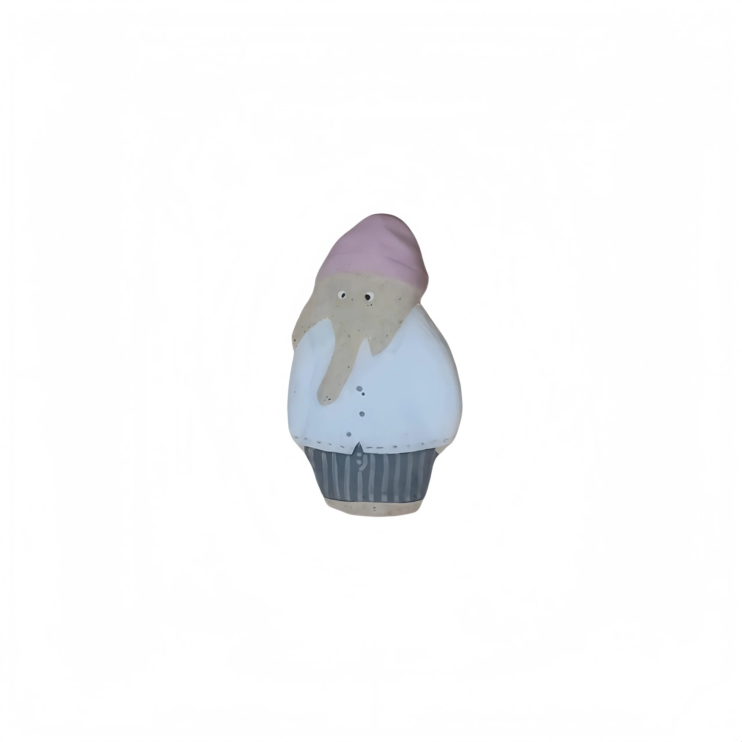 White-Clothed Elephant Ceramic Figurine