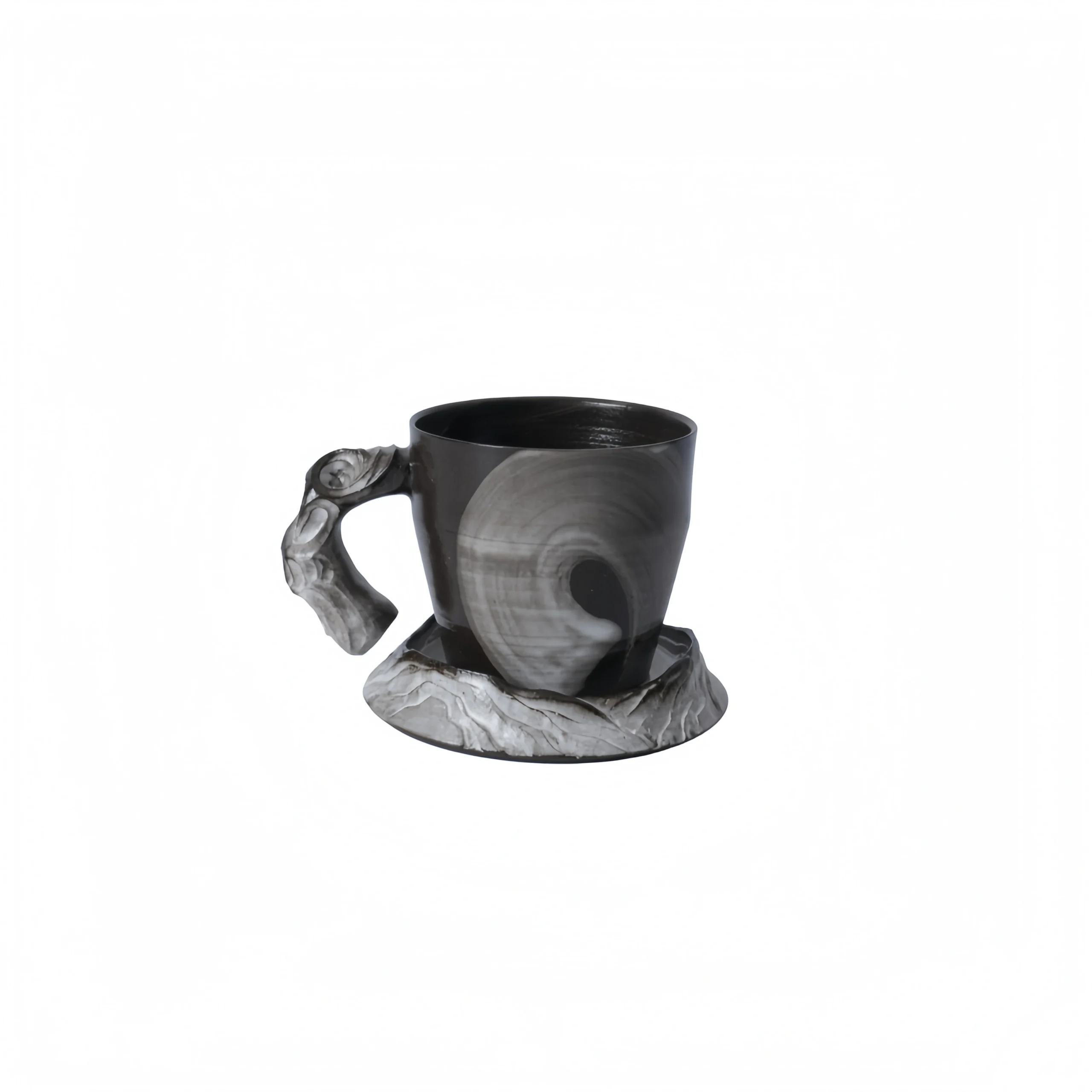 Black & White Curved Cup