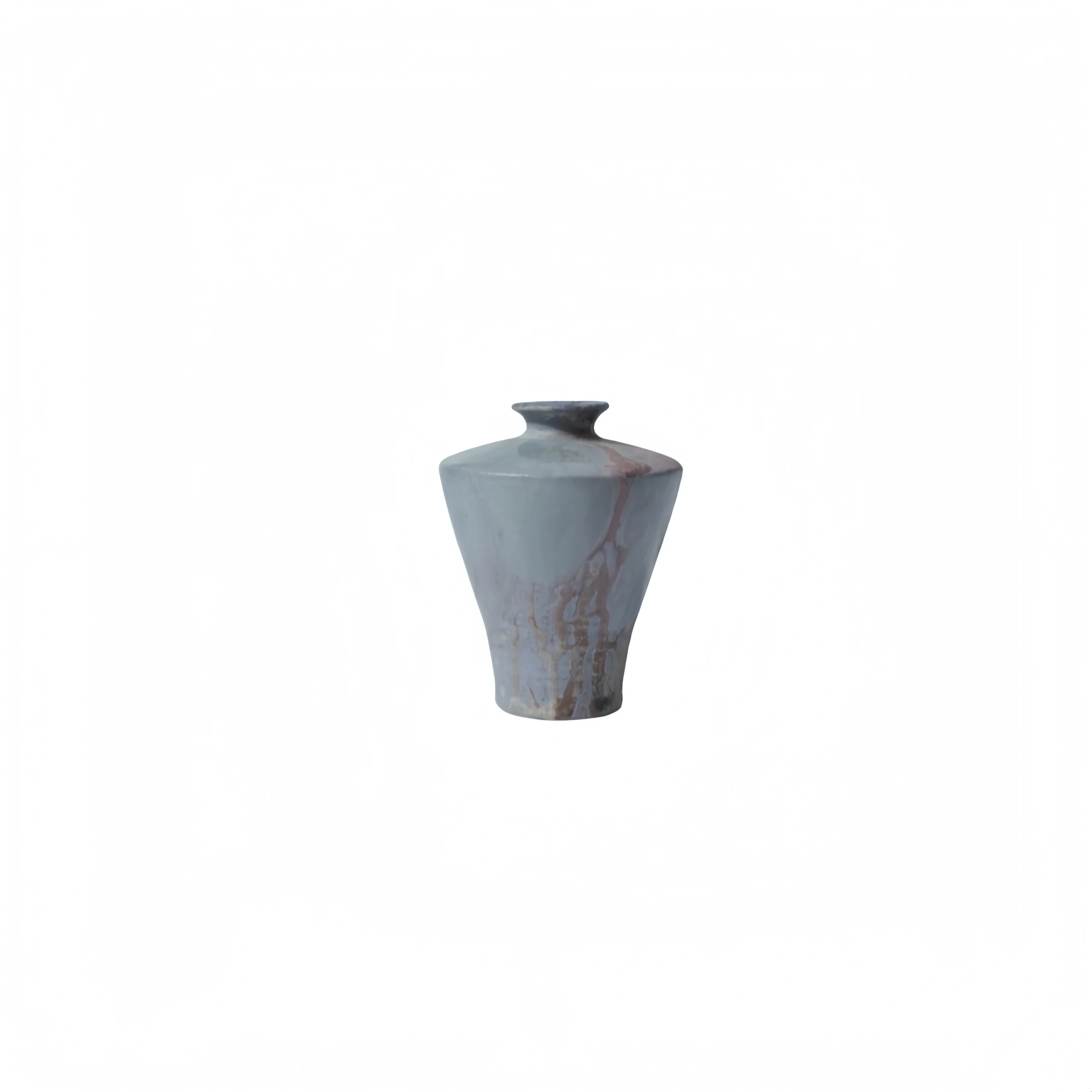 Blue Wide-Shoulder Vase