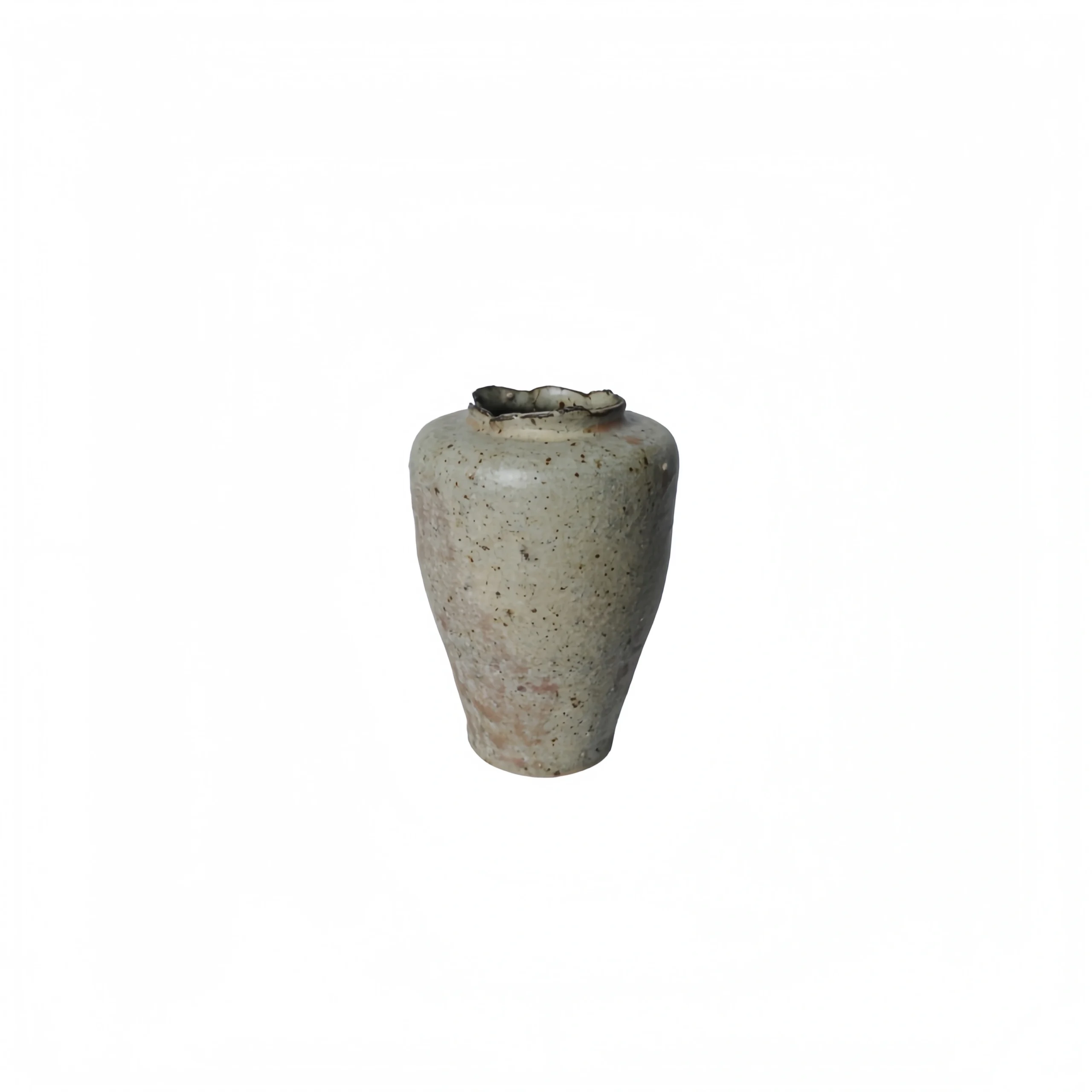 Wood-Fired Wide-Shoulder Ceramic Jar