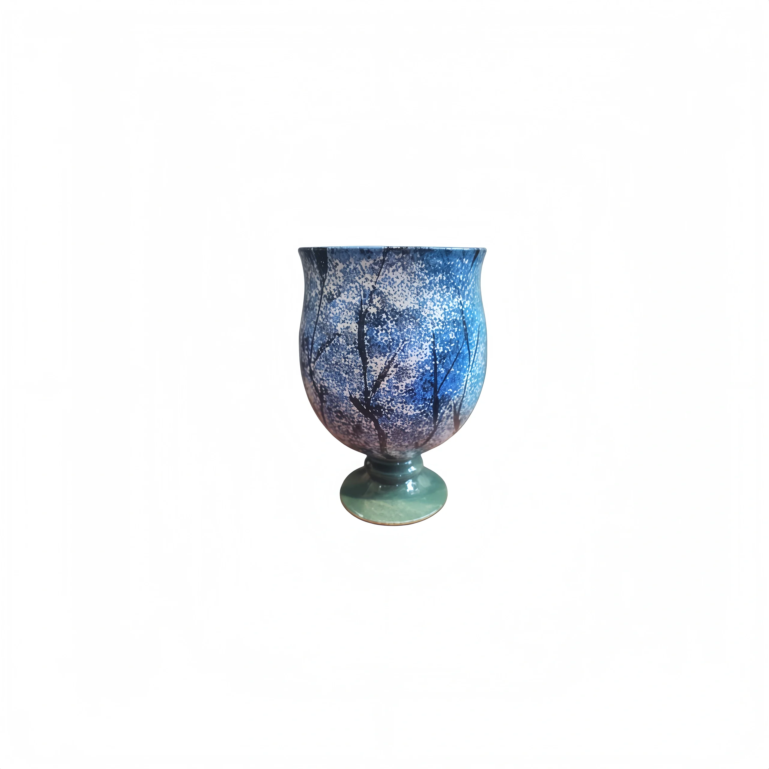 Blue Patterned Goblet