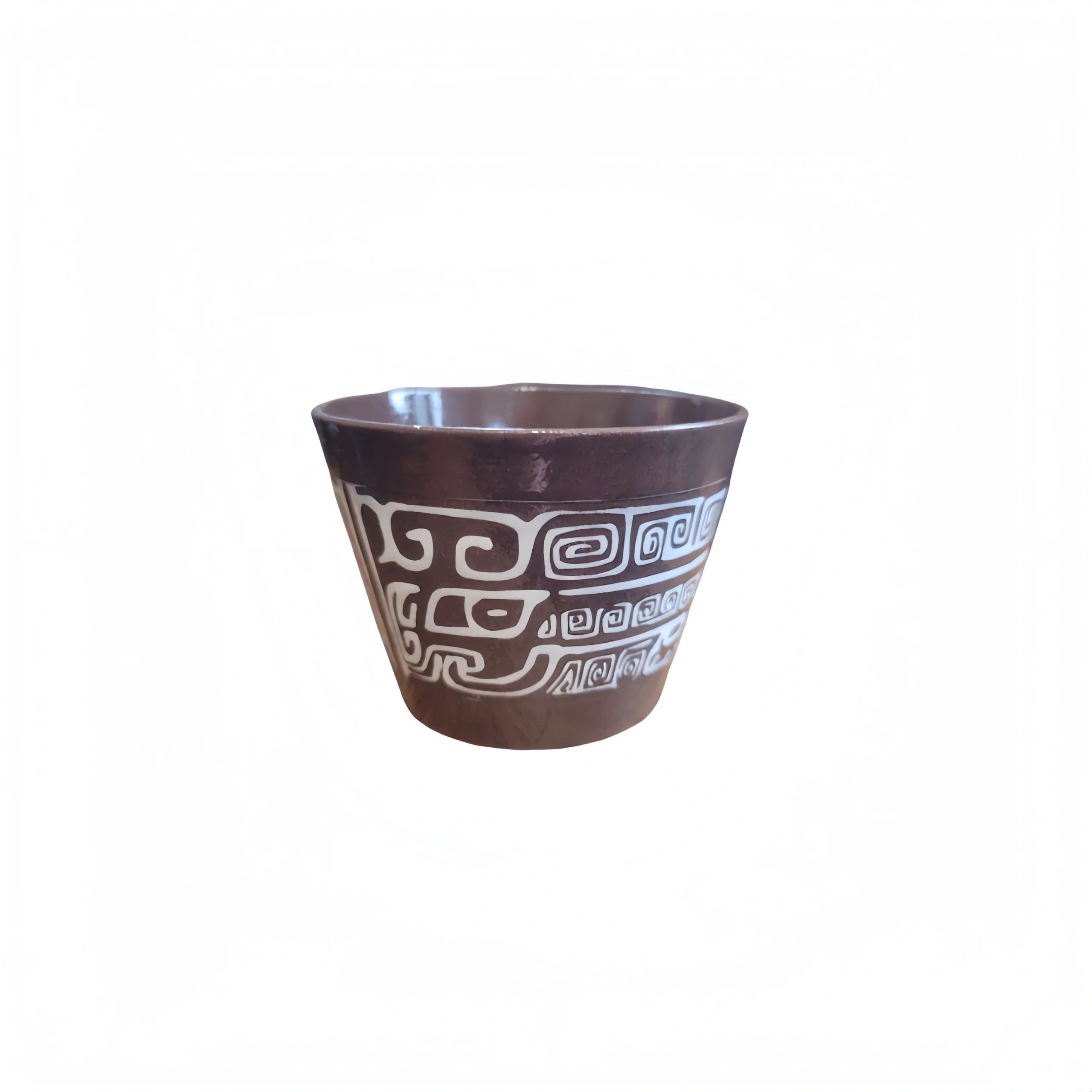 Brown Pattern Square Cup