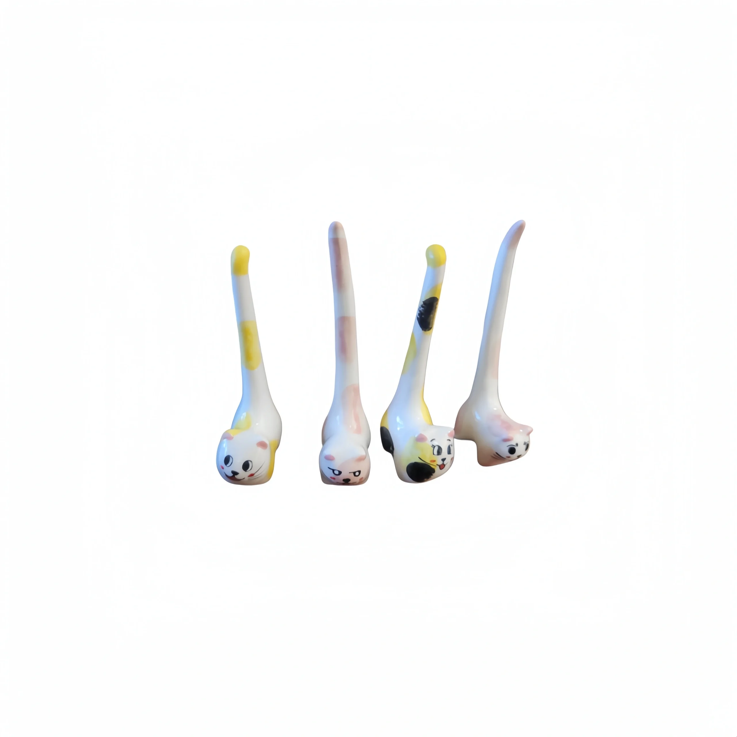 Ceramic Long-tailed Cat Ornament