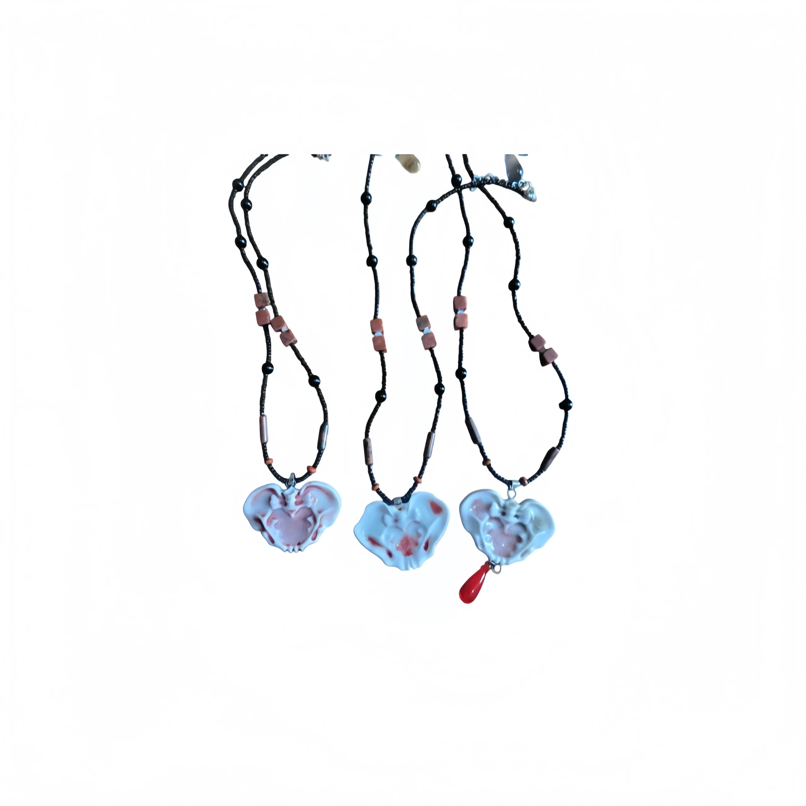 Ceramic Pink Hipbone Pendant