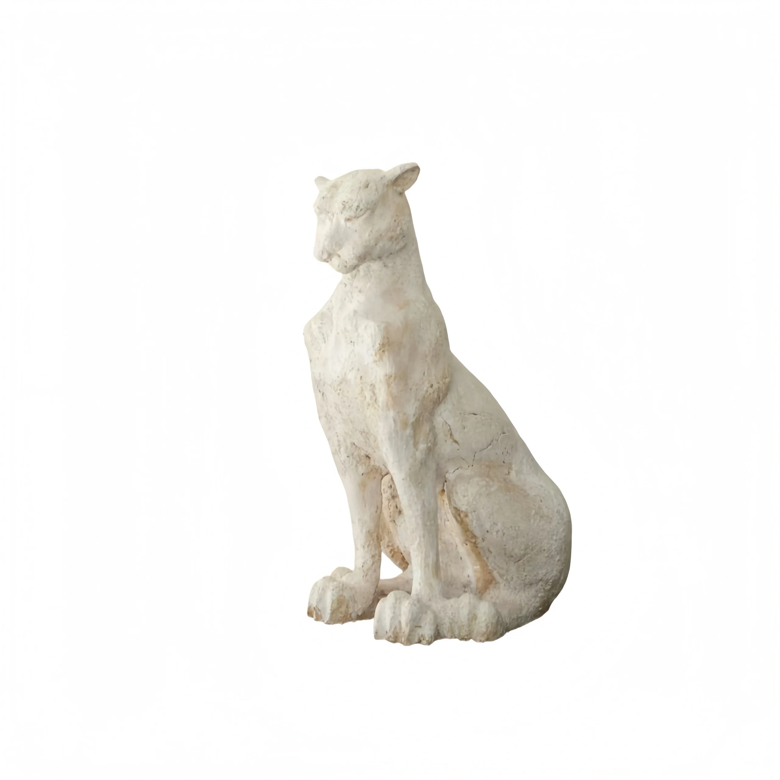 Ceramic White Leopard Ornament