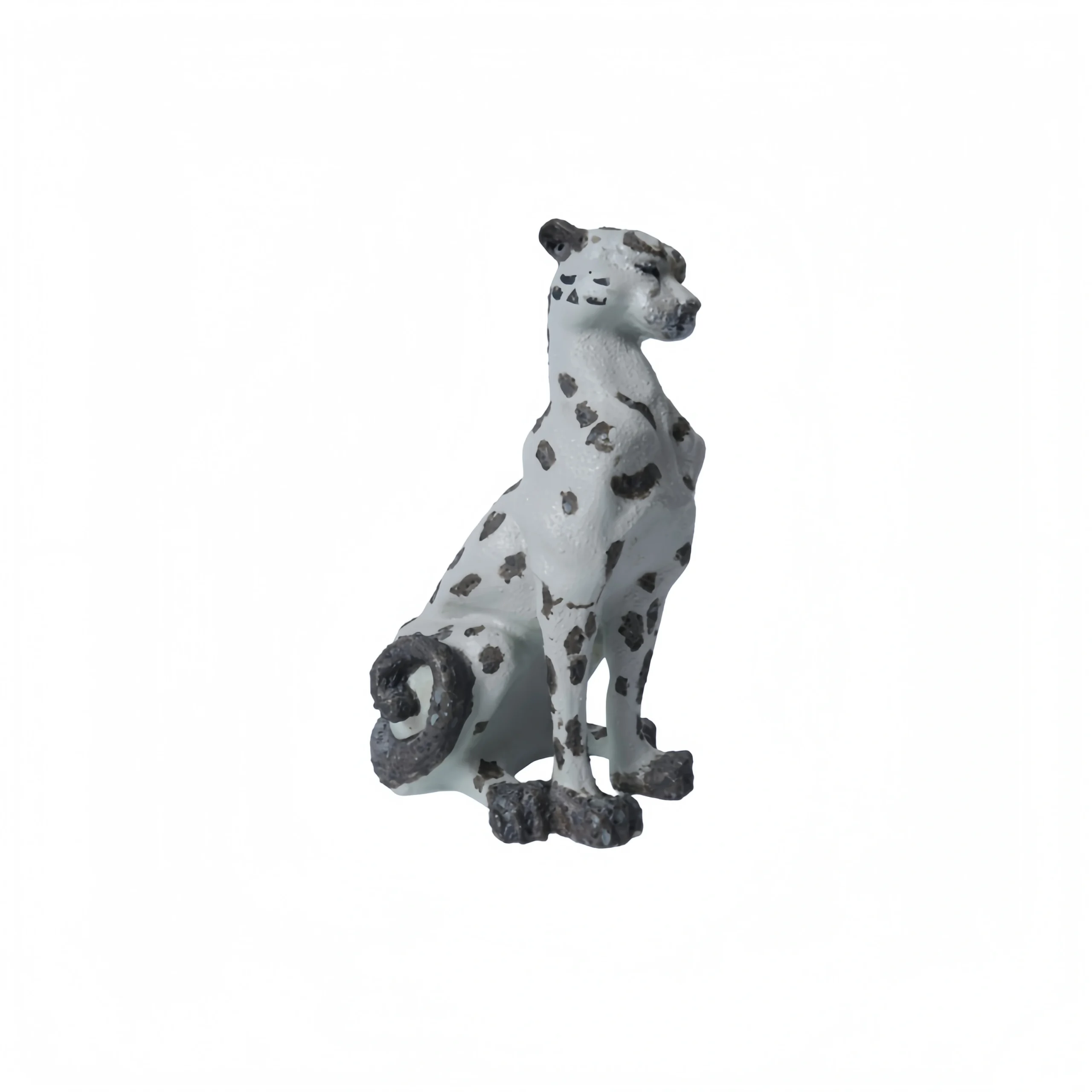 Ceramic Gray Leopard Ornament