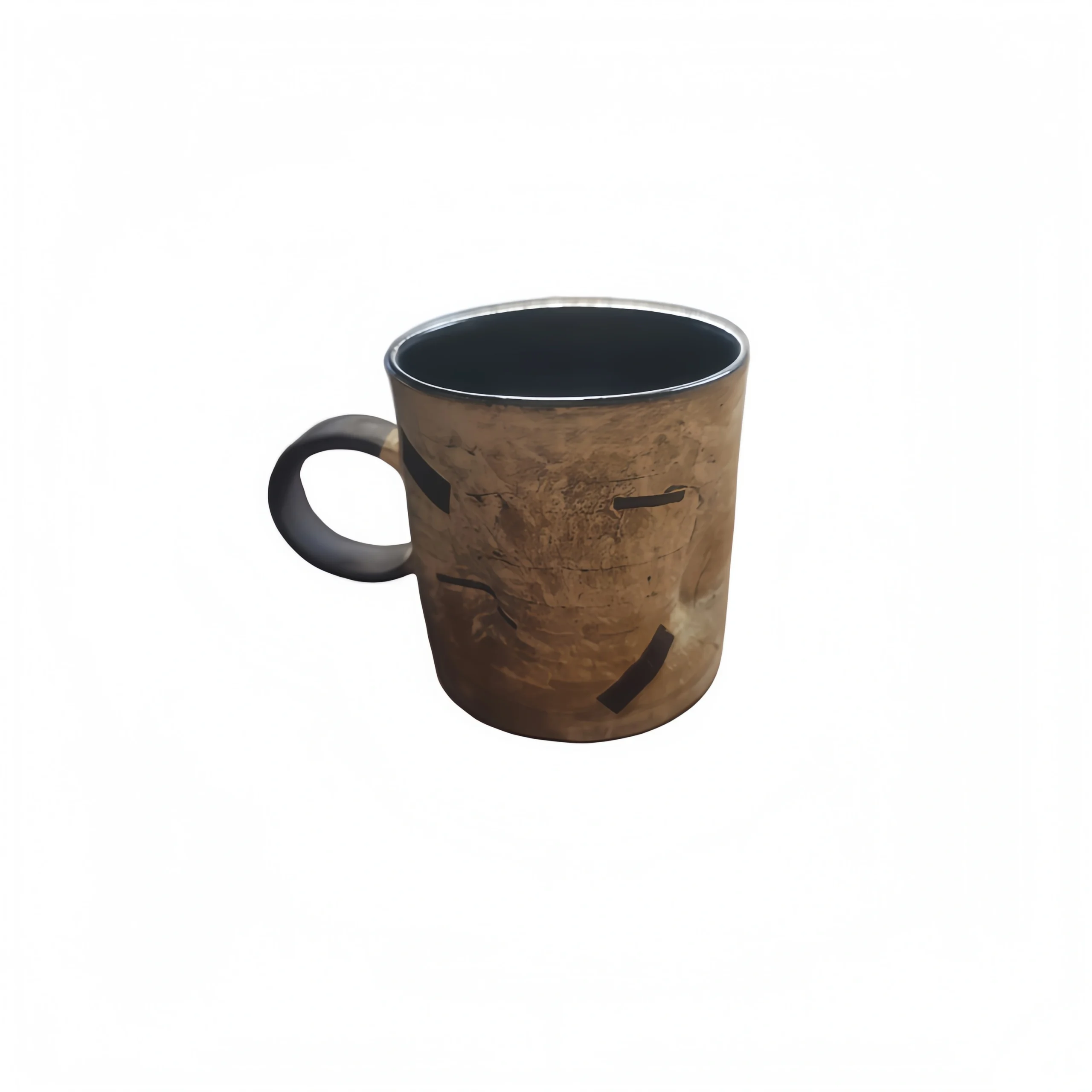 Coarse Ceramic Black Square Pattern Mug