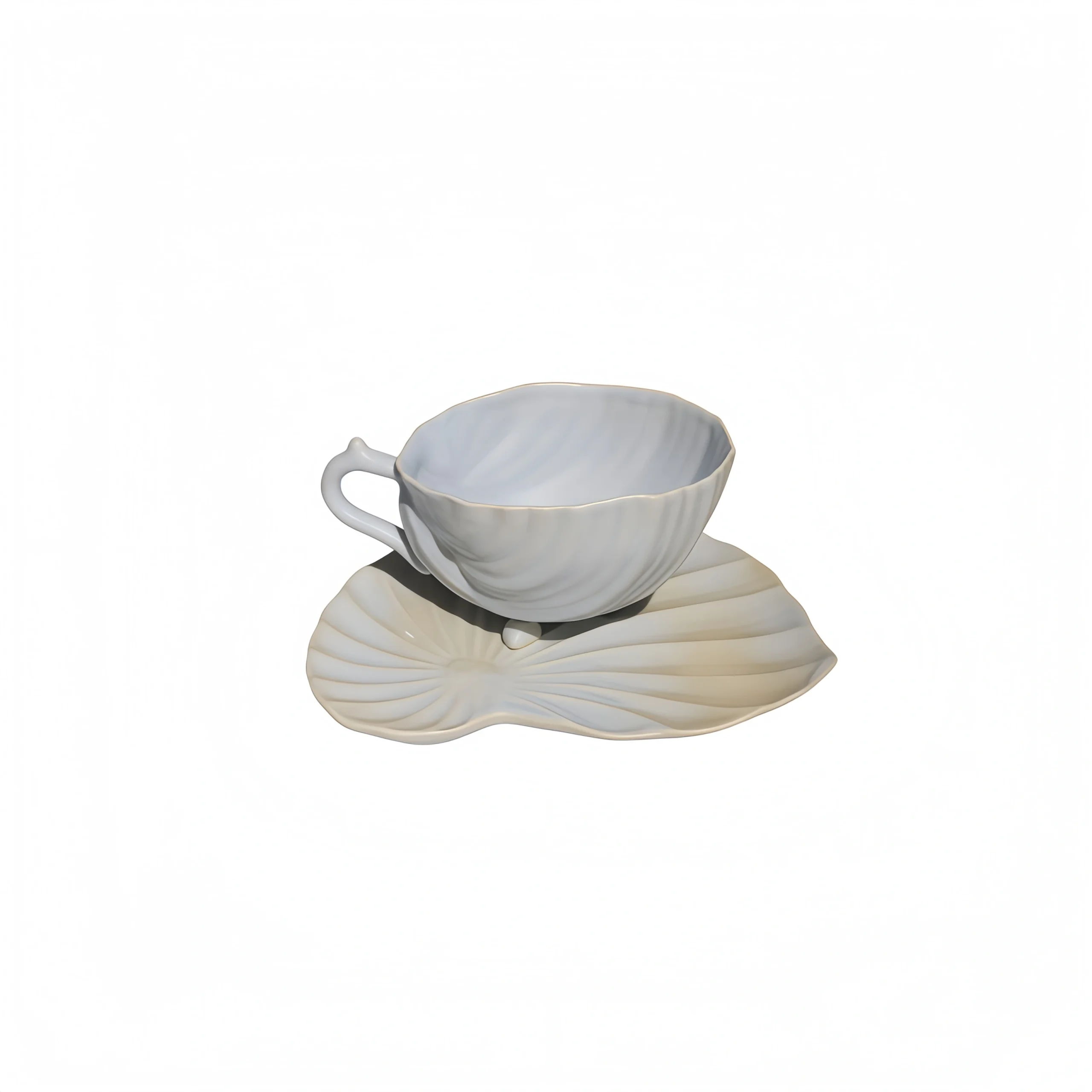 Blue Conch Coffee Cup with Coaster