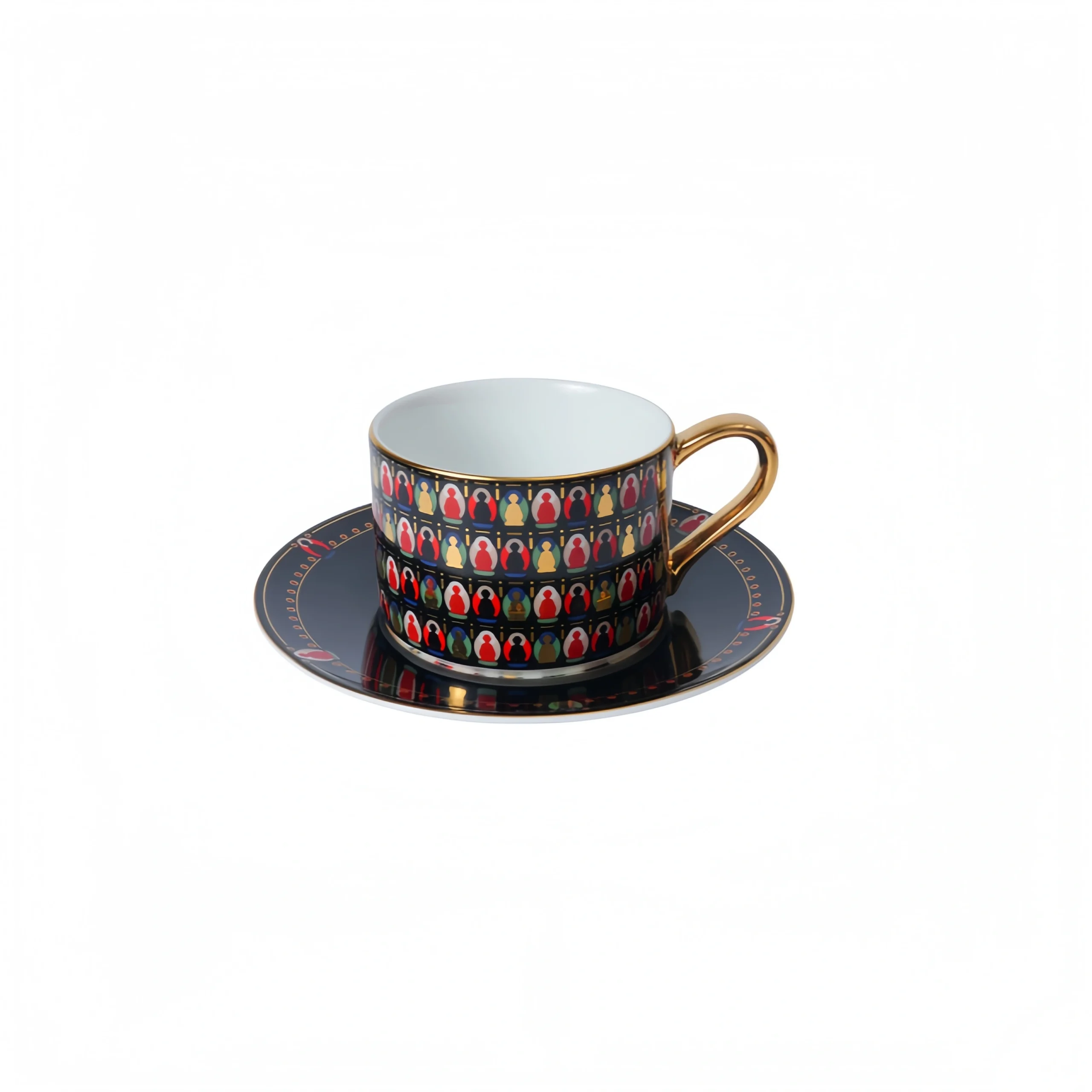 Thousand Buddhas Coffee Pair Cup Set