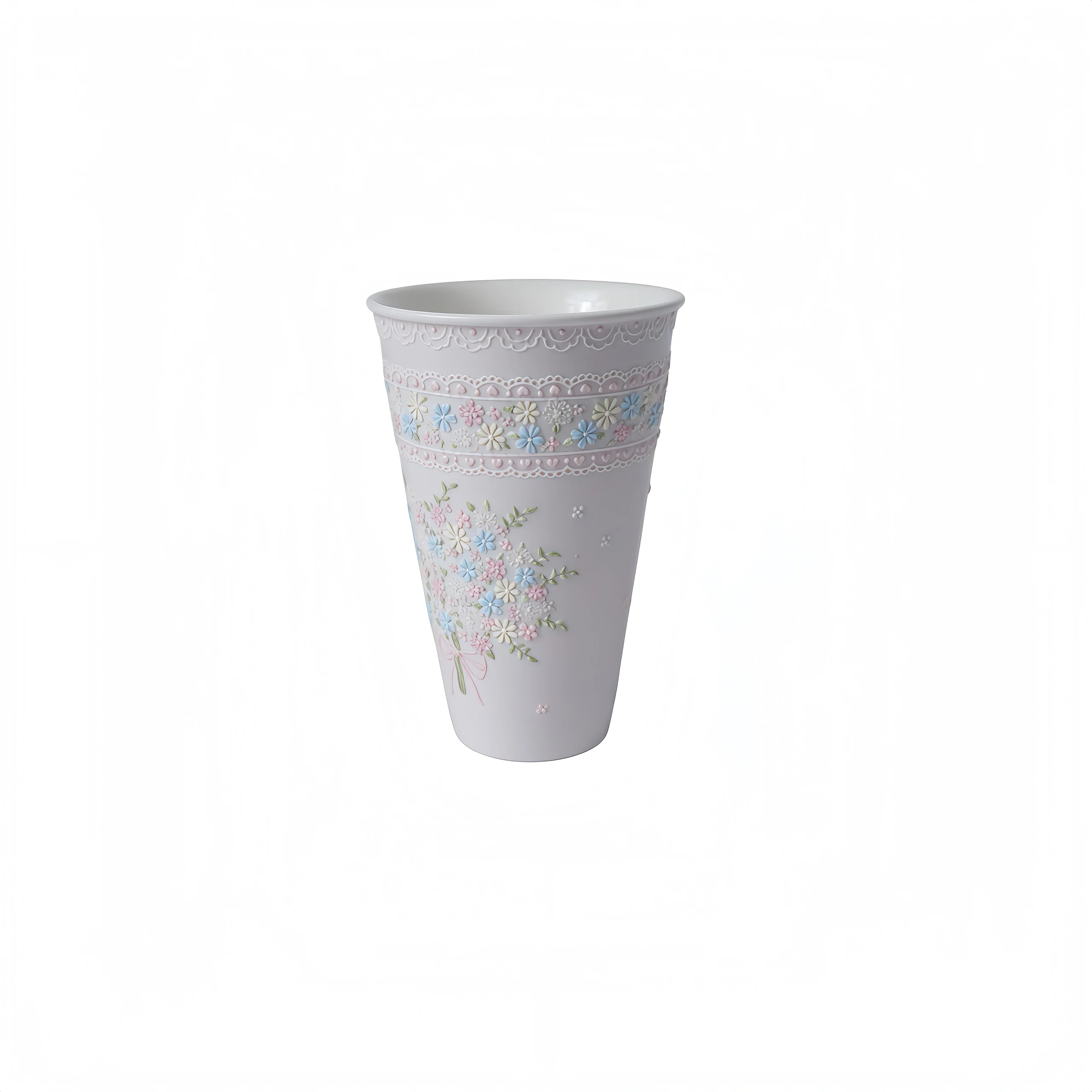 Floral Hand-Painted Ceramic Cup