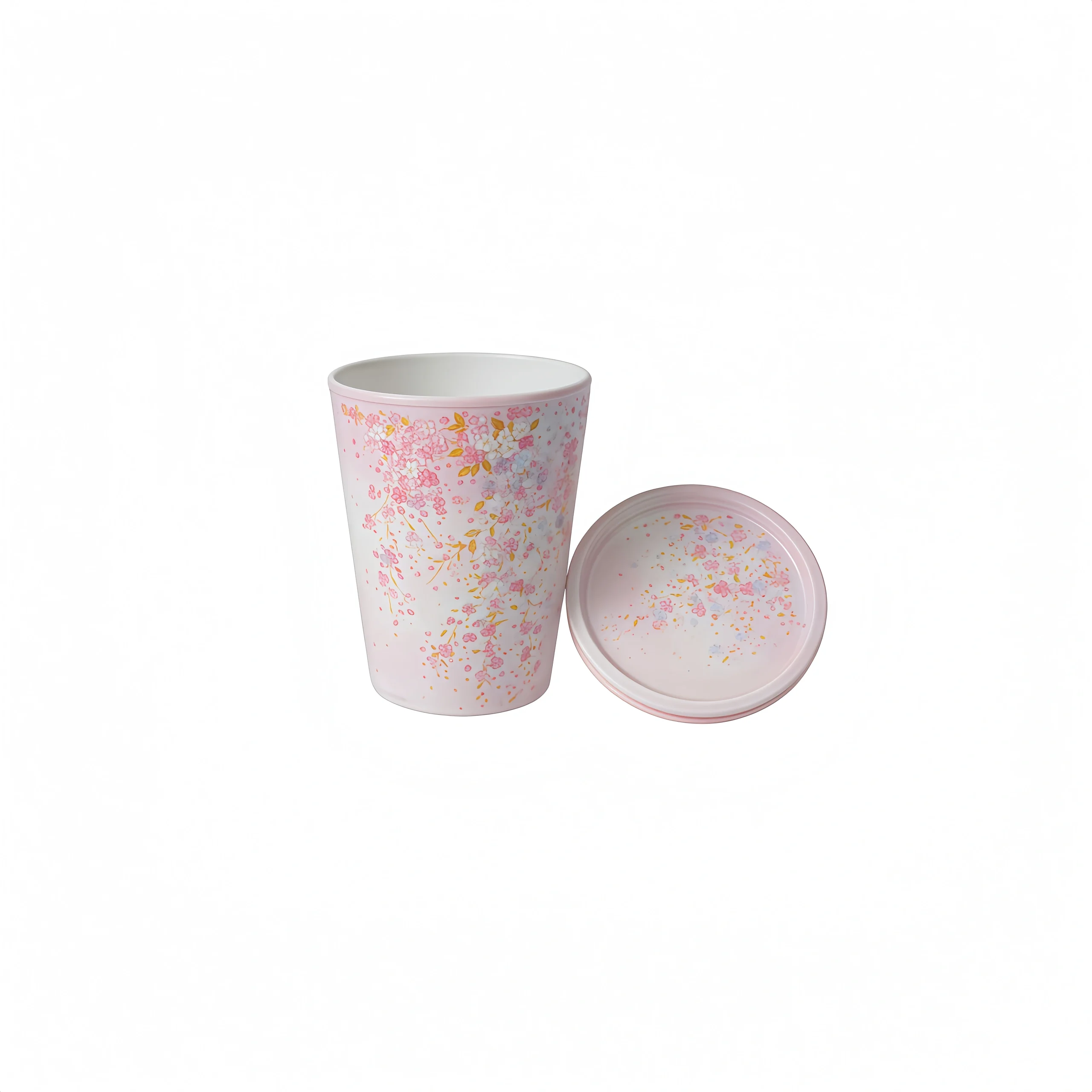 Cherry Pink Hand-Painted Ceramic Cup