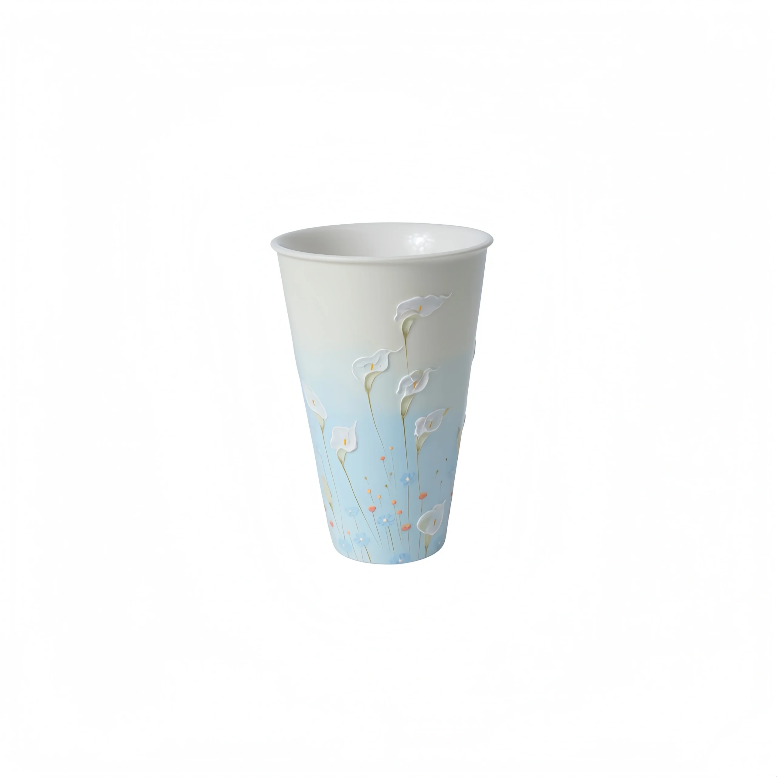Calla Lily Hand-Painted Ceramic Cup