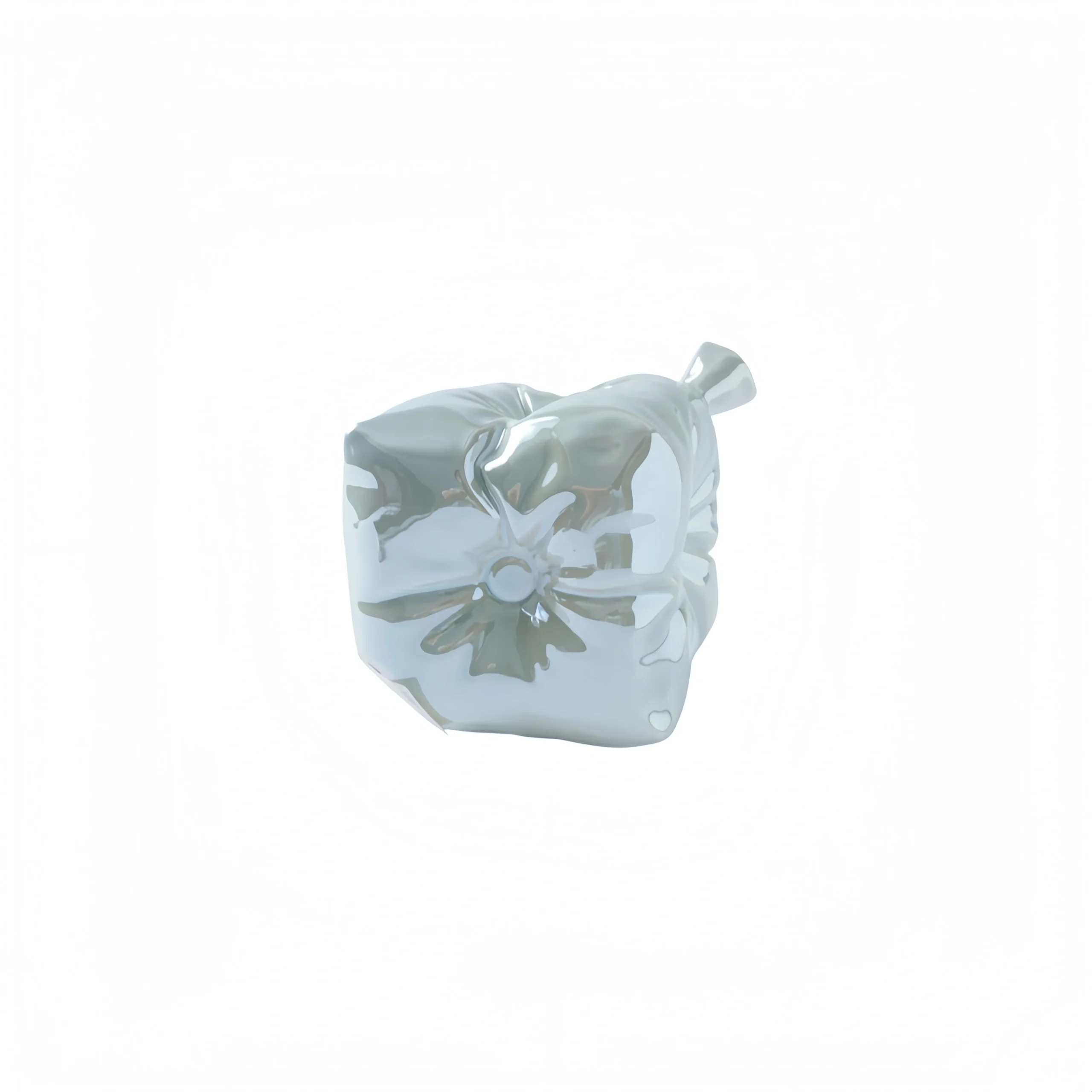 Pillow Dice Ceramic Planter – Electroplated Teal