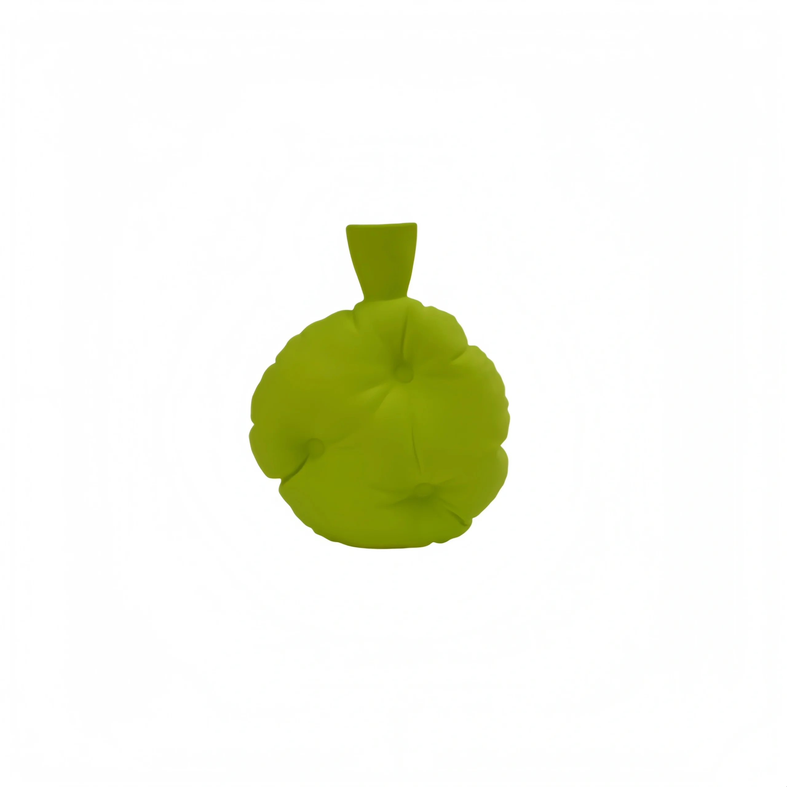 Pillow Cookie Ceramic Planter – Matte Green