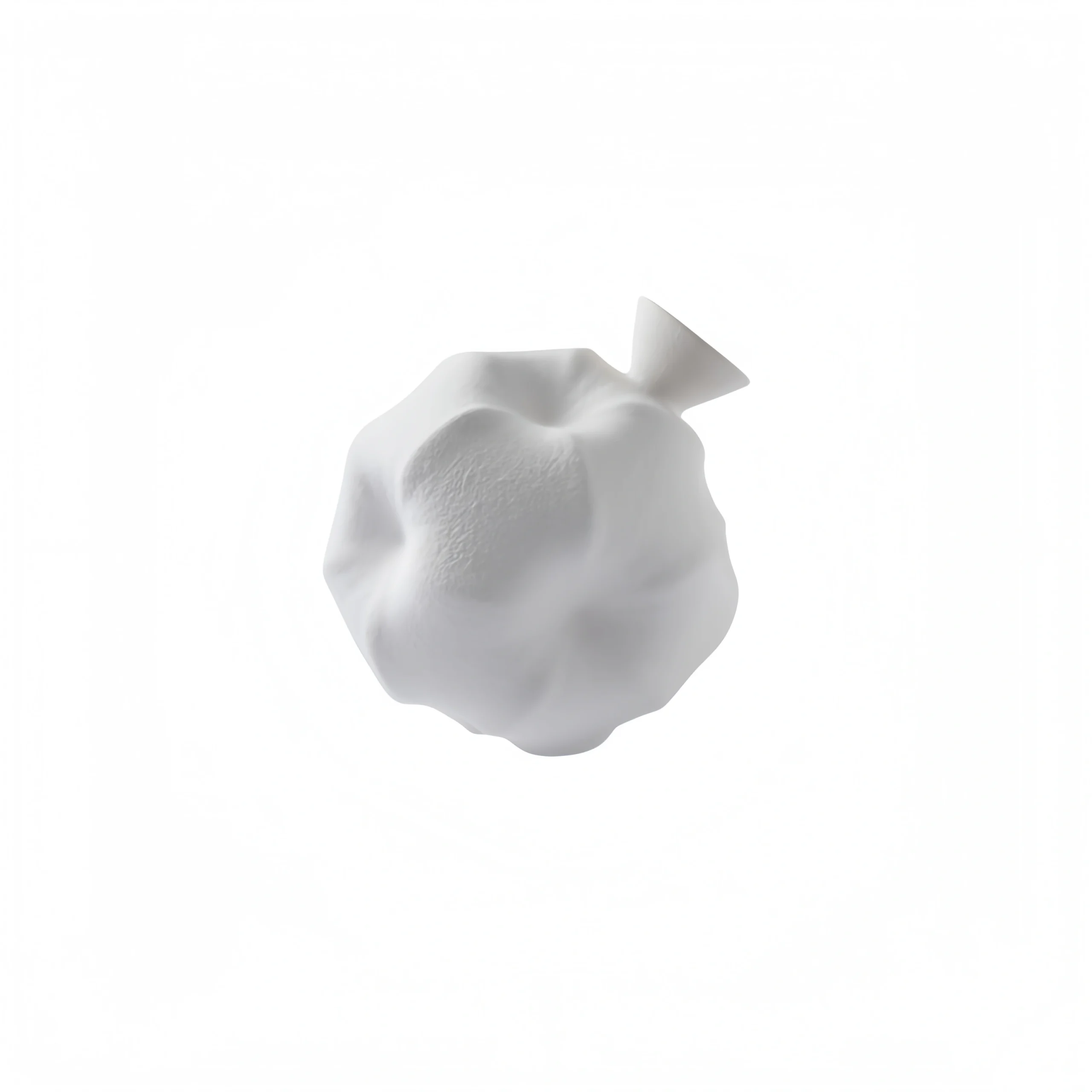 Low-Rim Hydrangea Ceramic Planter – Matte White