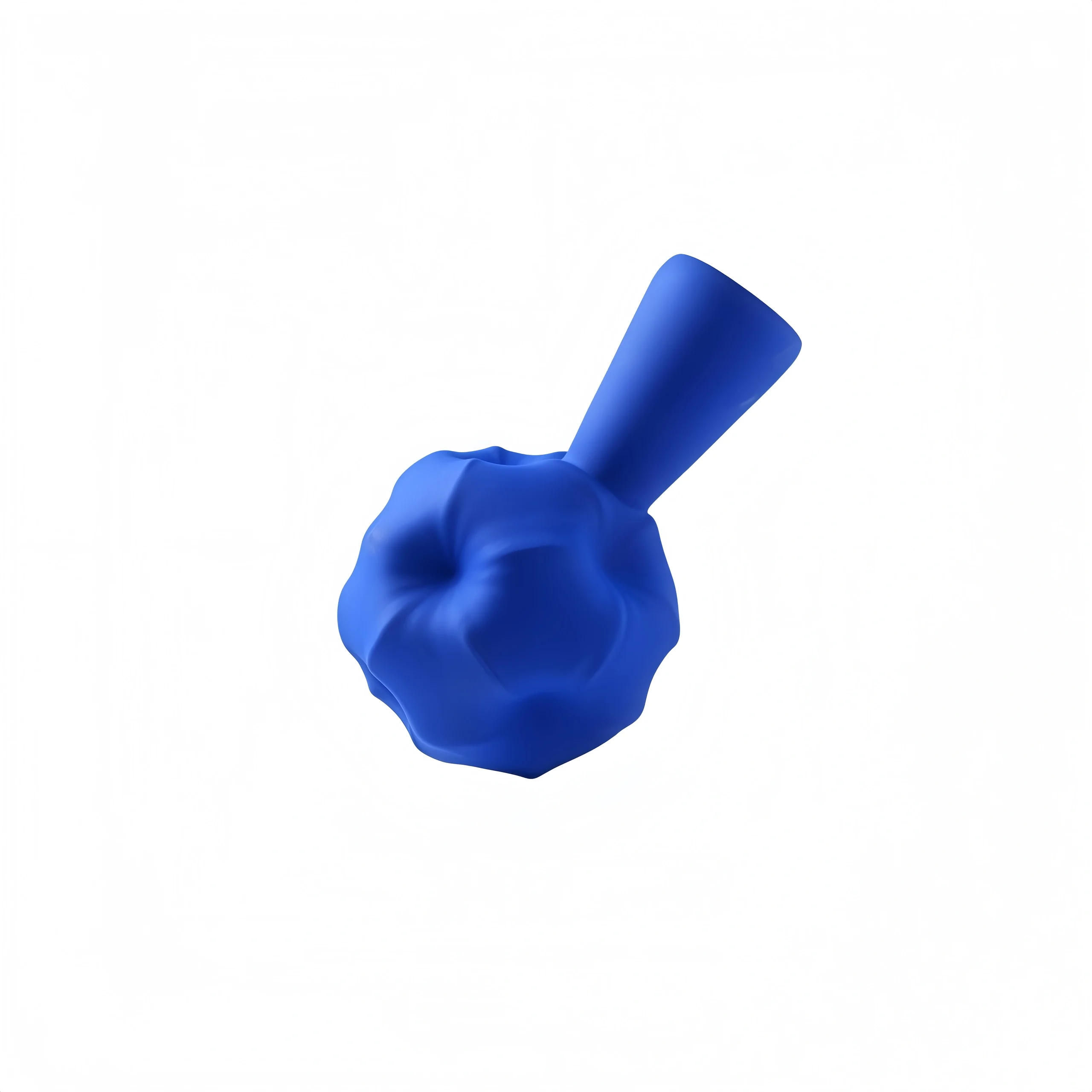 High-Rim Hydrangea Ceramic Planter – Matte Blue