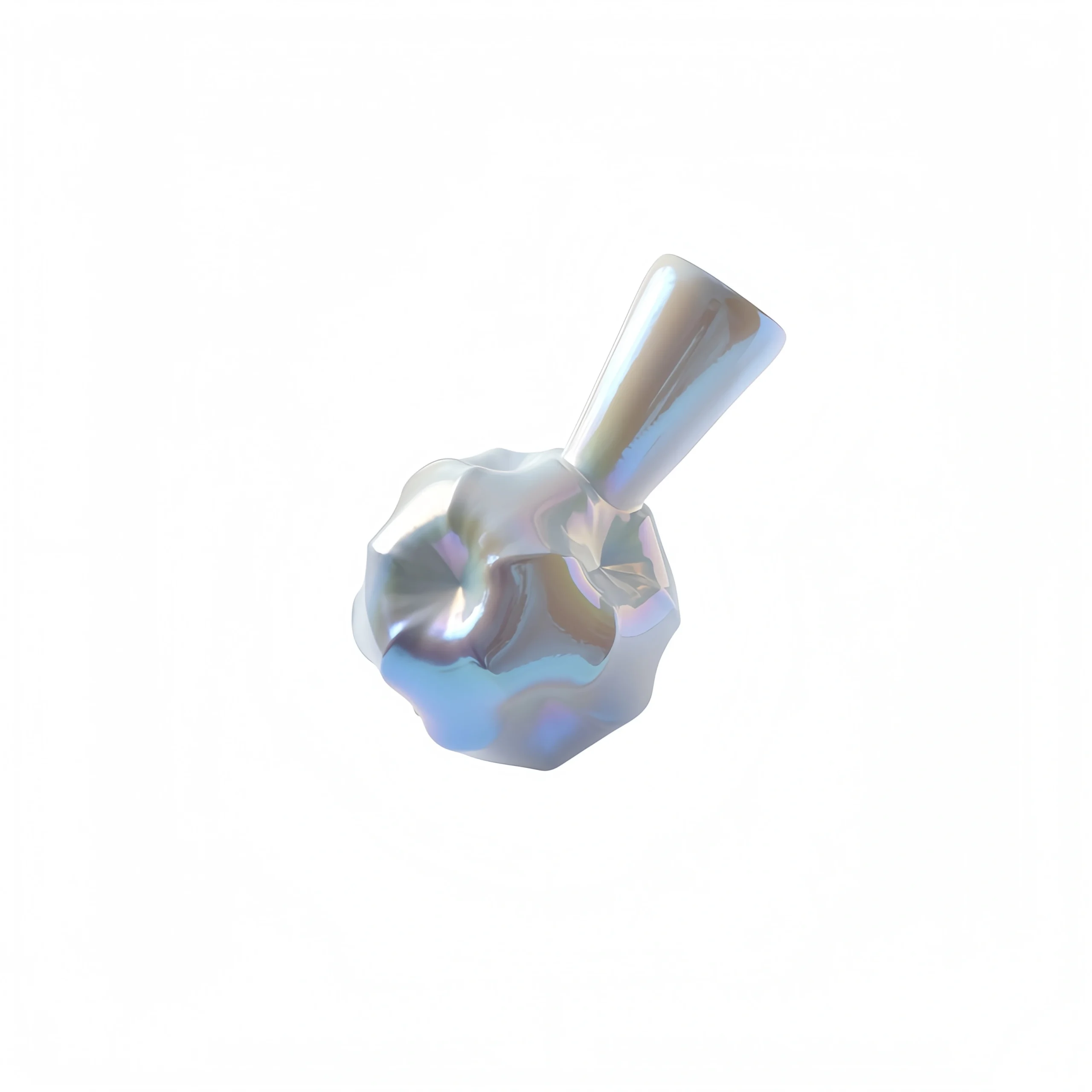 High-Rim Hydrangea Ceramic Planter – Pearl