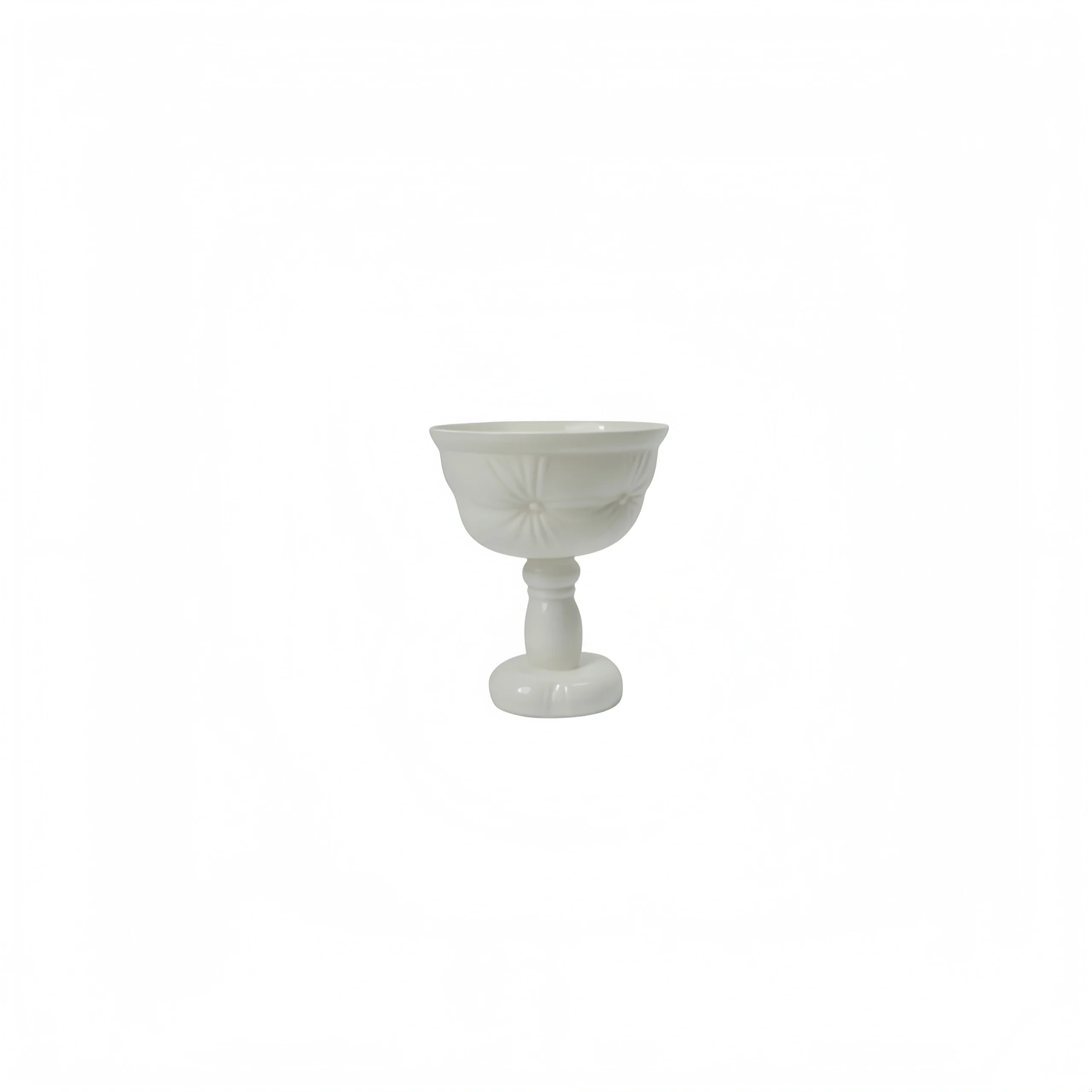 White Ceramic Coupe Glass (Tall)