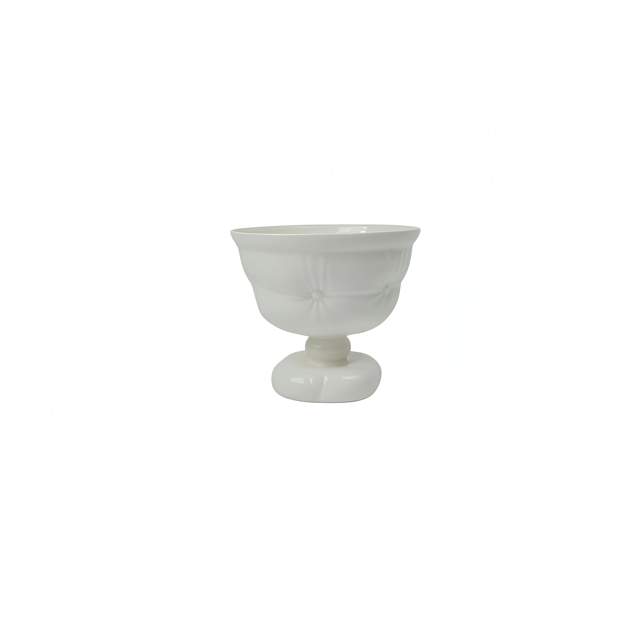White Ceramic Coupe Glass (Low)