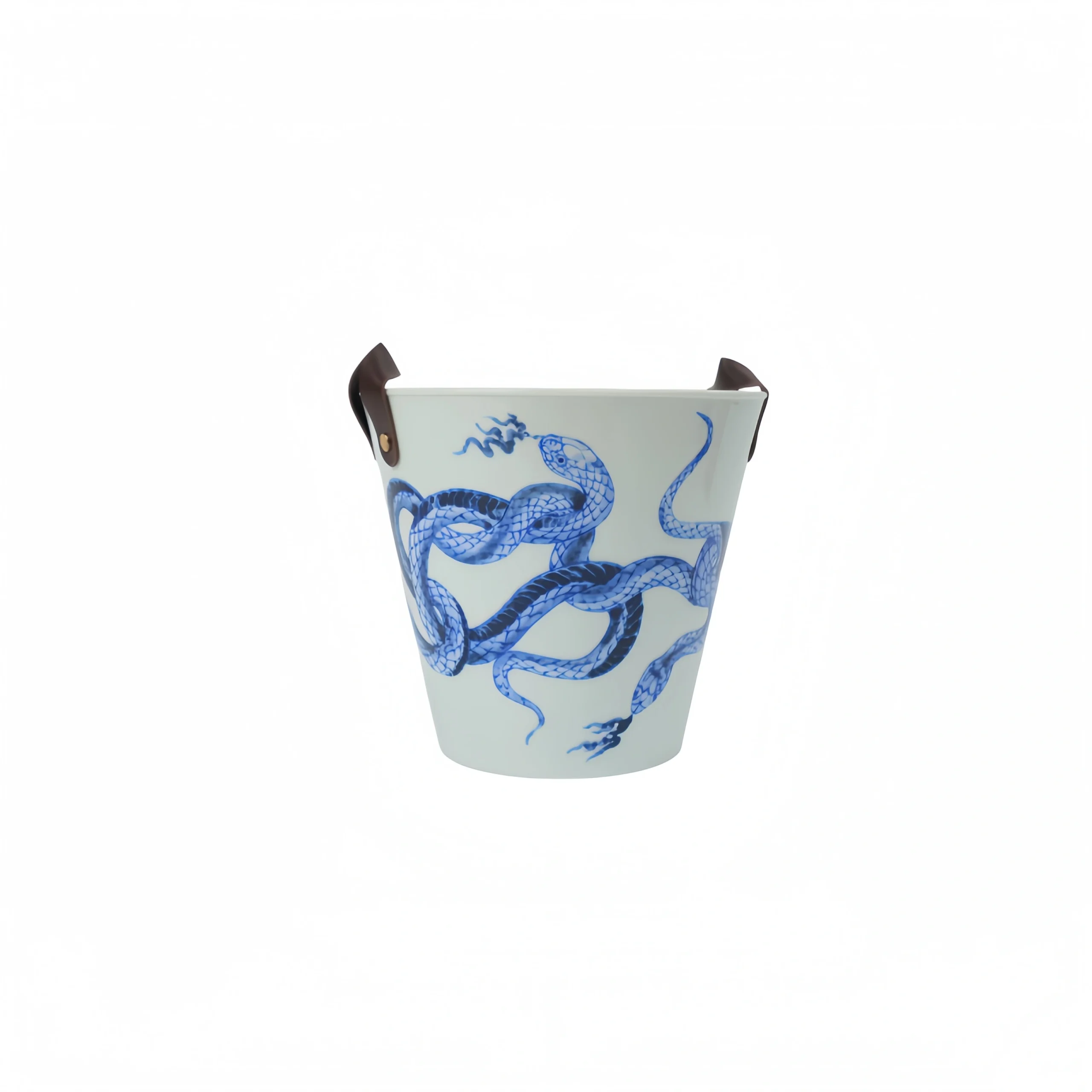 Blue-and-White Snake Ice Bucket
