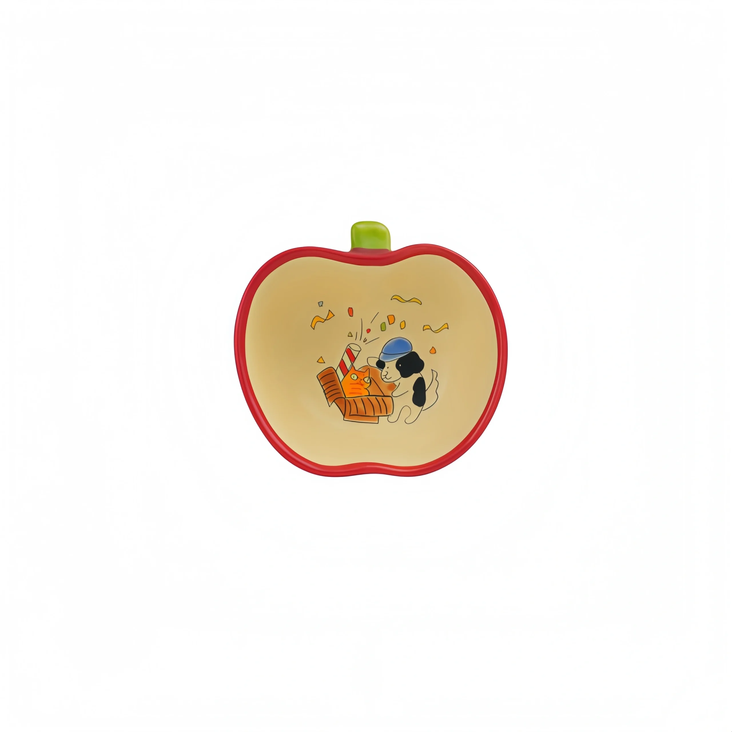 Ceramic Red Apple Bowl