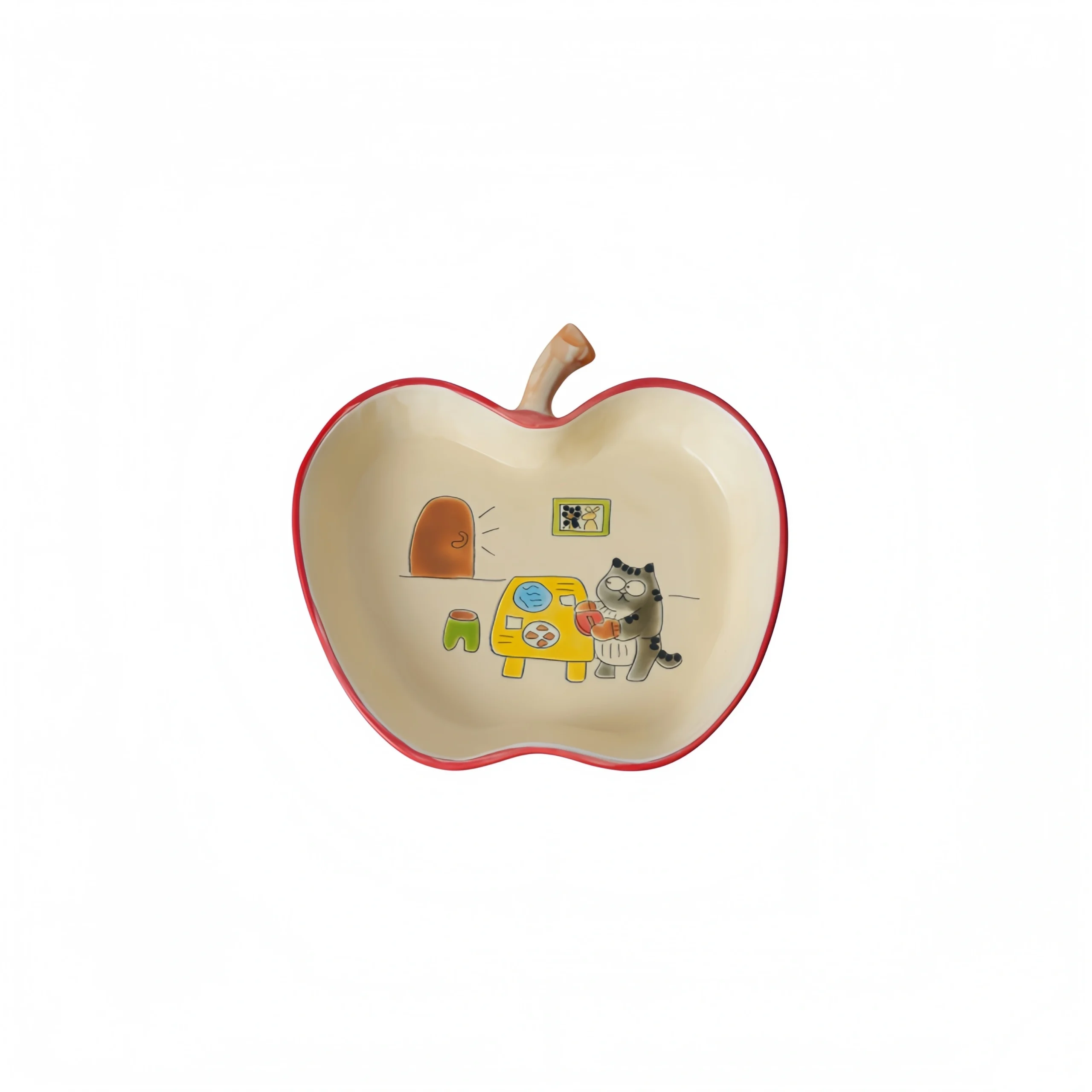 Ceramic Red Apple Plate