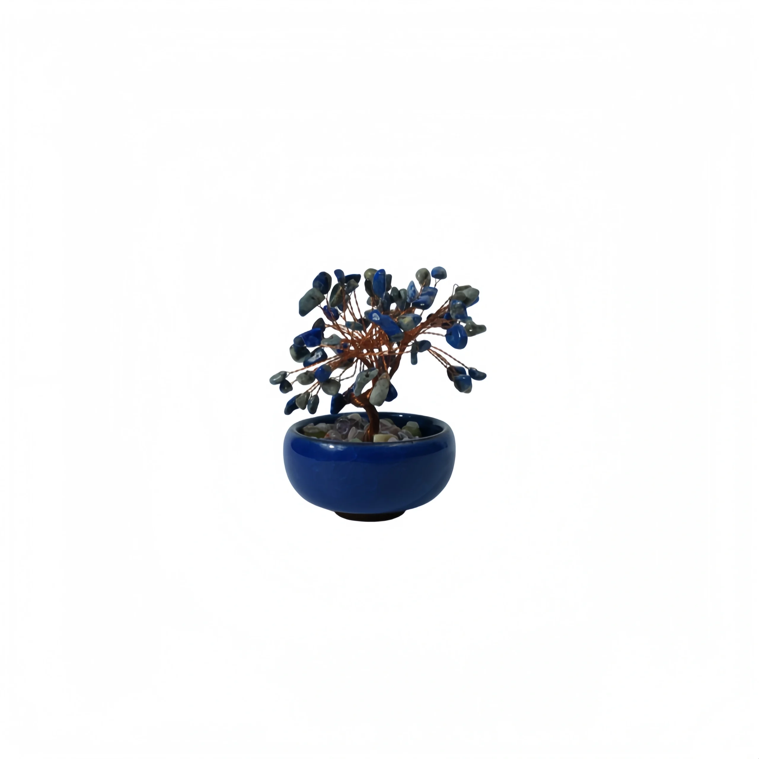 Natural Lapis Lazuli Money Tree With Ceramic Base
