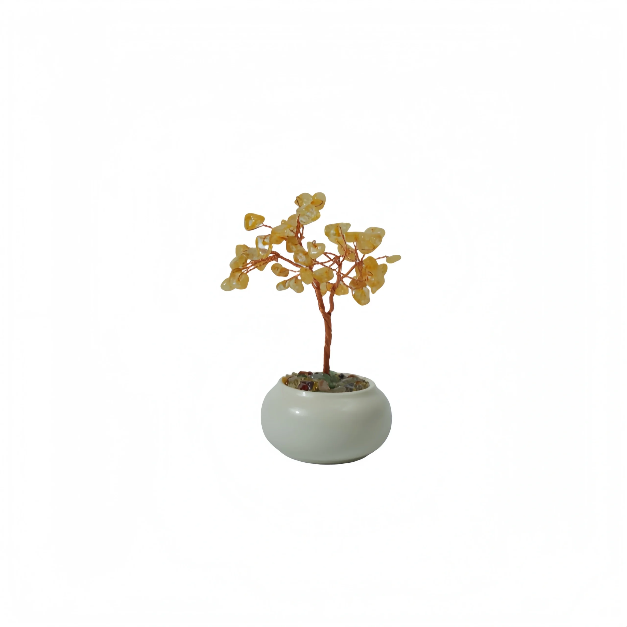 Mini White Cup Gemstone Money Tree