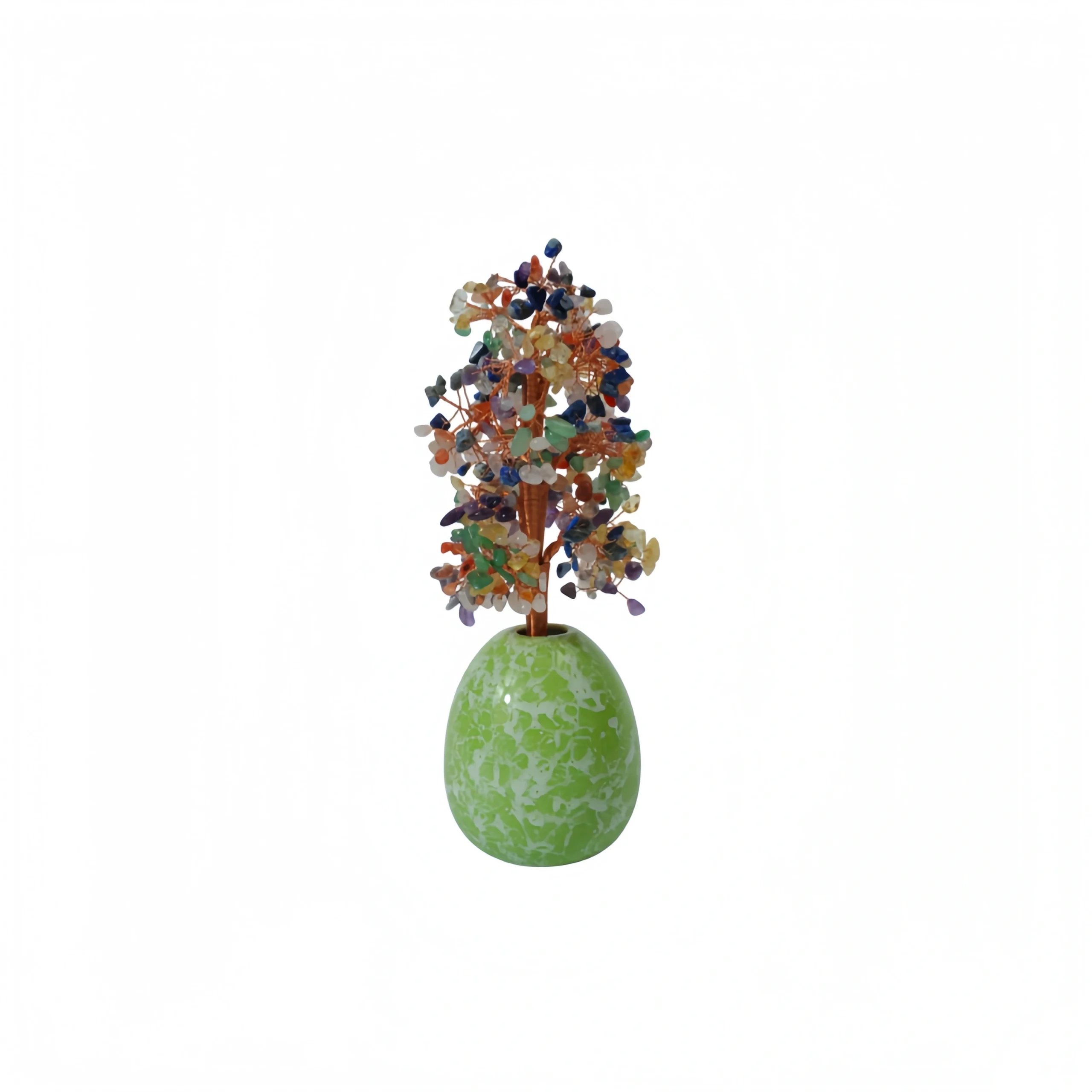 Large Egg-Shaped Gemstone Money Tree