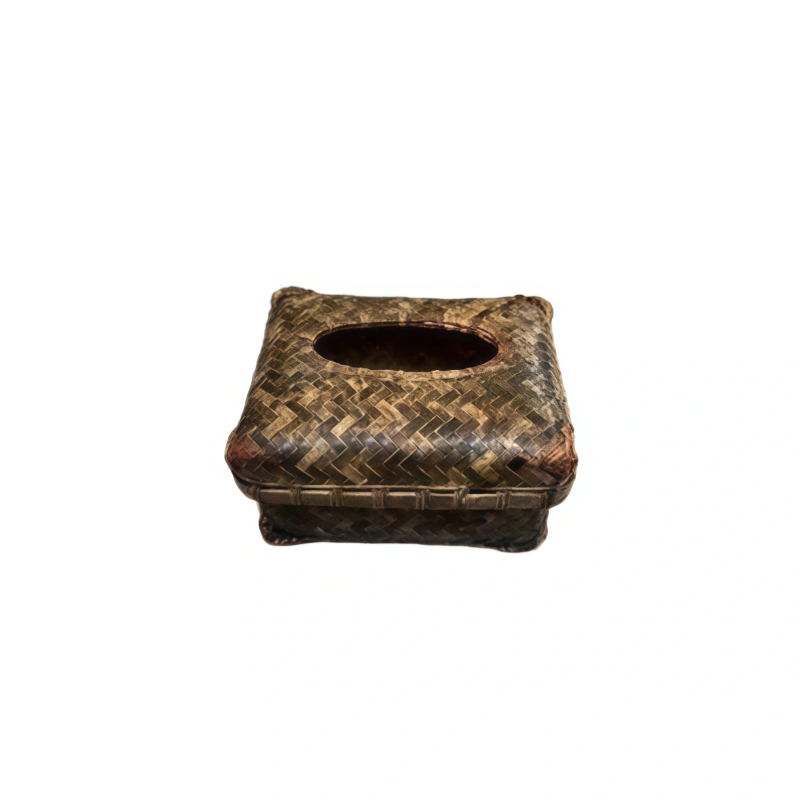 Purple Bamboo Tissue Box