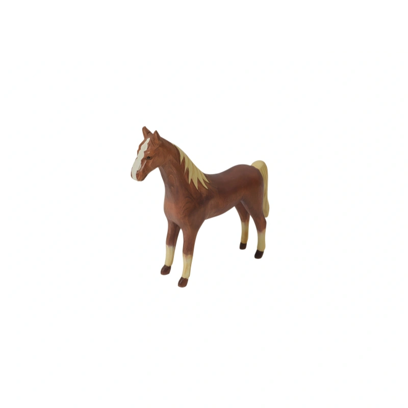 Wood Carved Galloping Horse Ornament
